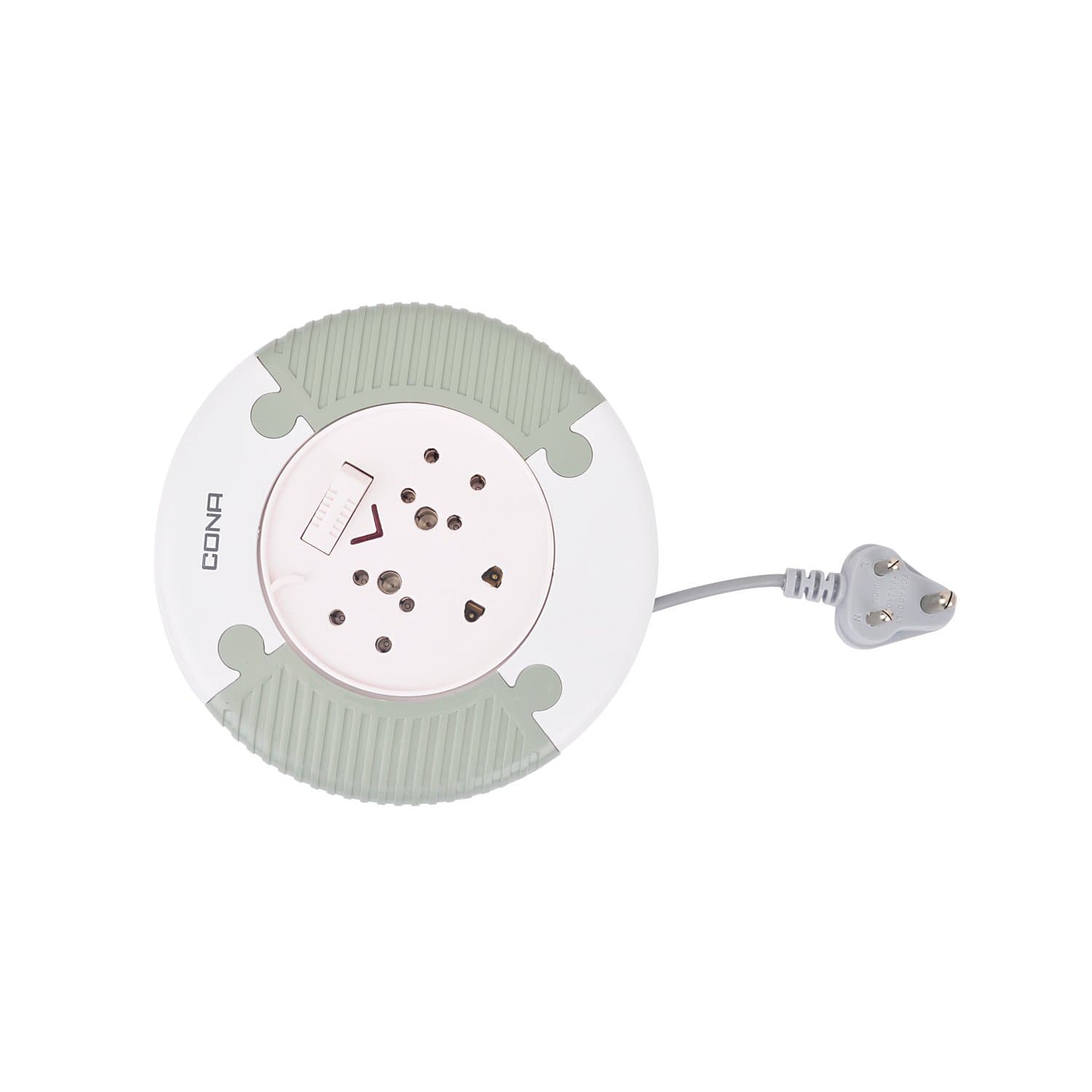 Cona Smyle Gold 3-Pin Flex Box / Extension Cord With 8-Meter Cable (Gray), 240 Volts