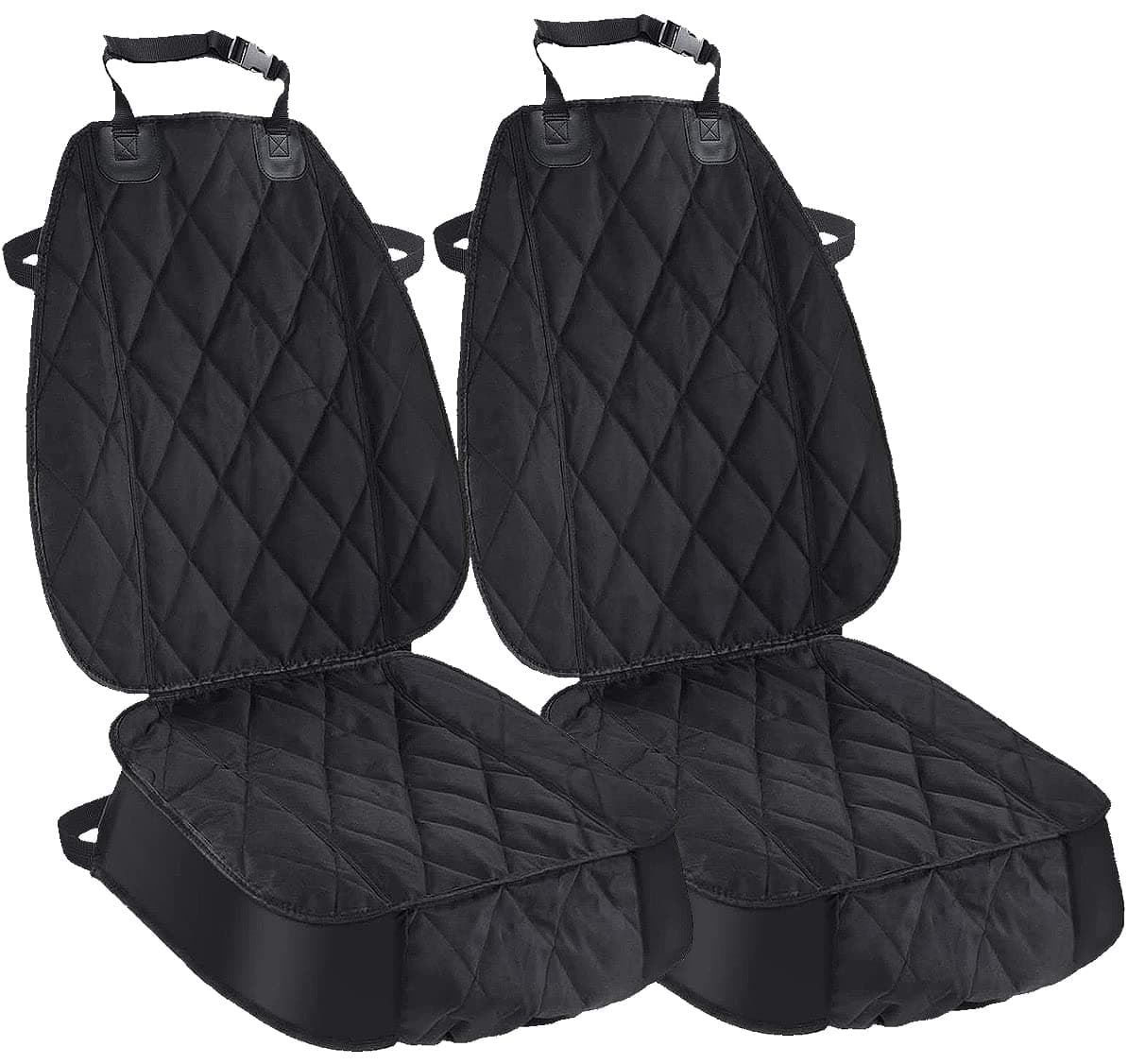 AsFrost Dog Seat Cover Cars Trucks SUVs, Thick 600D Heavy Duty Pets Car Seat Cover, Waterproof & Wear-Resistant Durable Nonslip Backing & Hammock Convertible, Black, 2 Pack