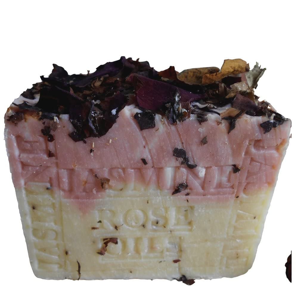 All Natural French Jasmine Soap with Rose Oil (Bath & Body Soap) 7 oz