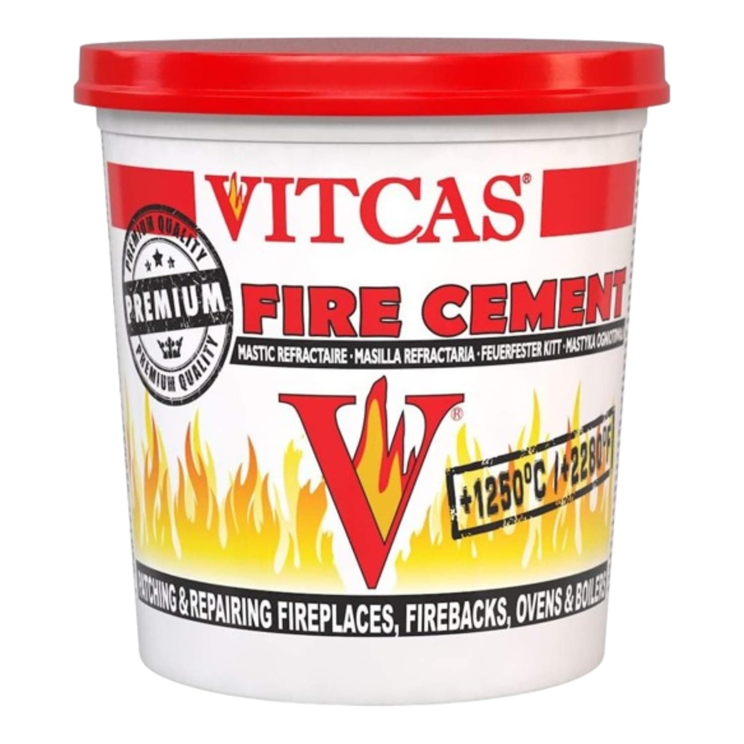 2kg Premium Fire Cement – Fire Bricks – Excellent Adhesion – Fireproof – Patching and Repairing – Easy to use