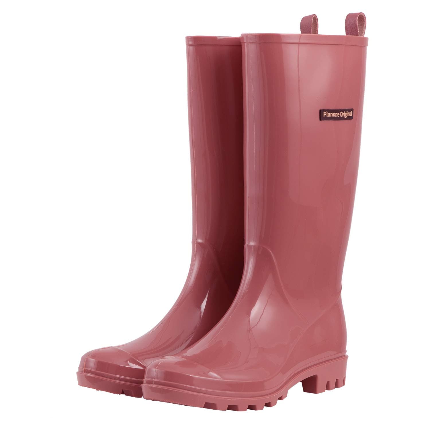 Tall Rain Boots Women Fashion Waterproof Boots for Women Light Outdoor Garden Shoes Muck Boots for Ladies Non Slip Work Shoes Rubber Boots with Premium Comfort Insole