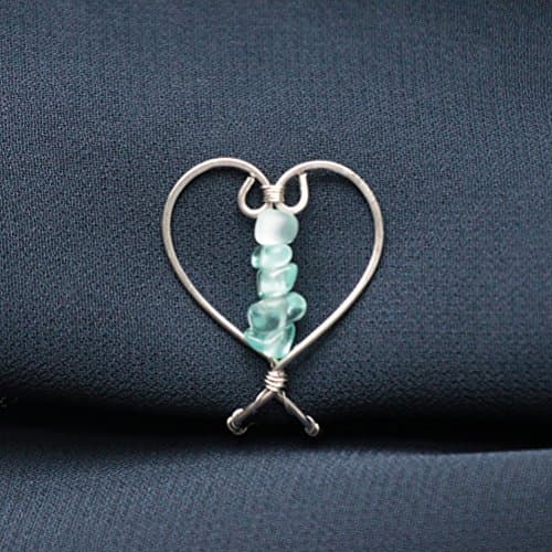 Apatite Heart Labien | Handmade Intimate Jewelry | No Piercing Lip Clip | Stainless Steel
