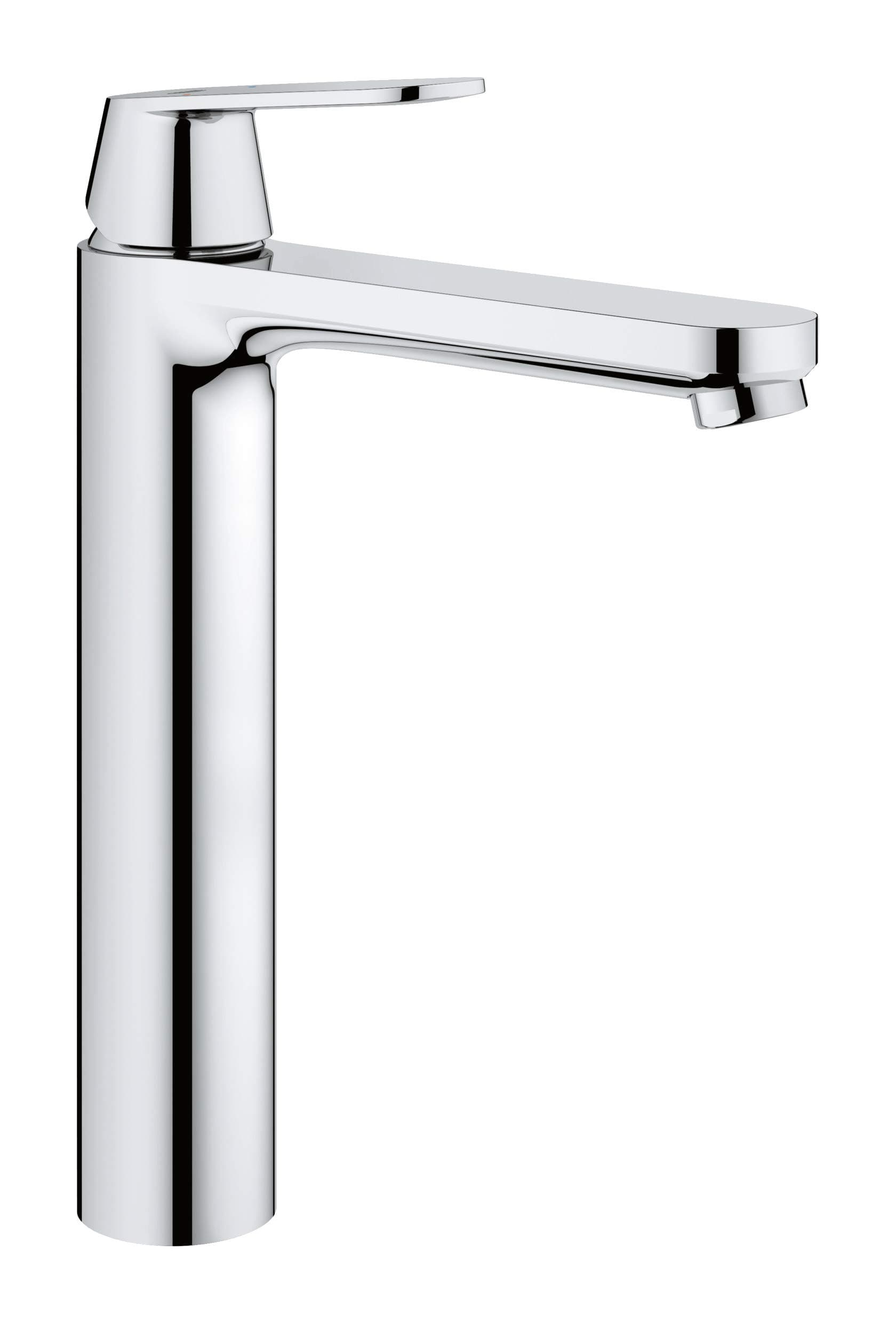 GROHE Eurosmart Cosmopolitan Single-Lever Basin Mixer with Smooth Body an Eco-Friendly Tap in Chrome with an Extra High Spout for Freestanding Basins Easy to Install 23921000