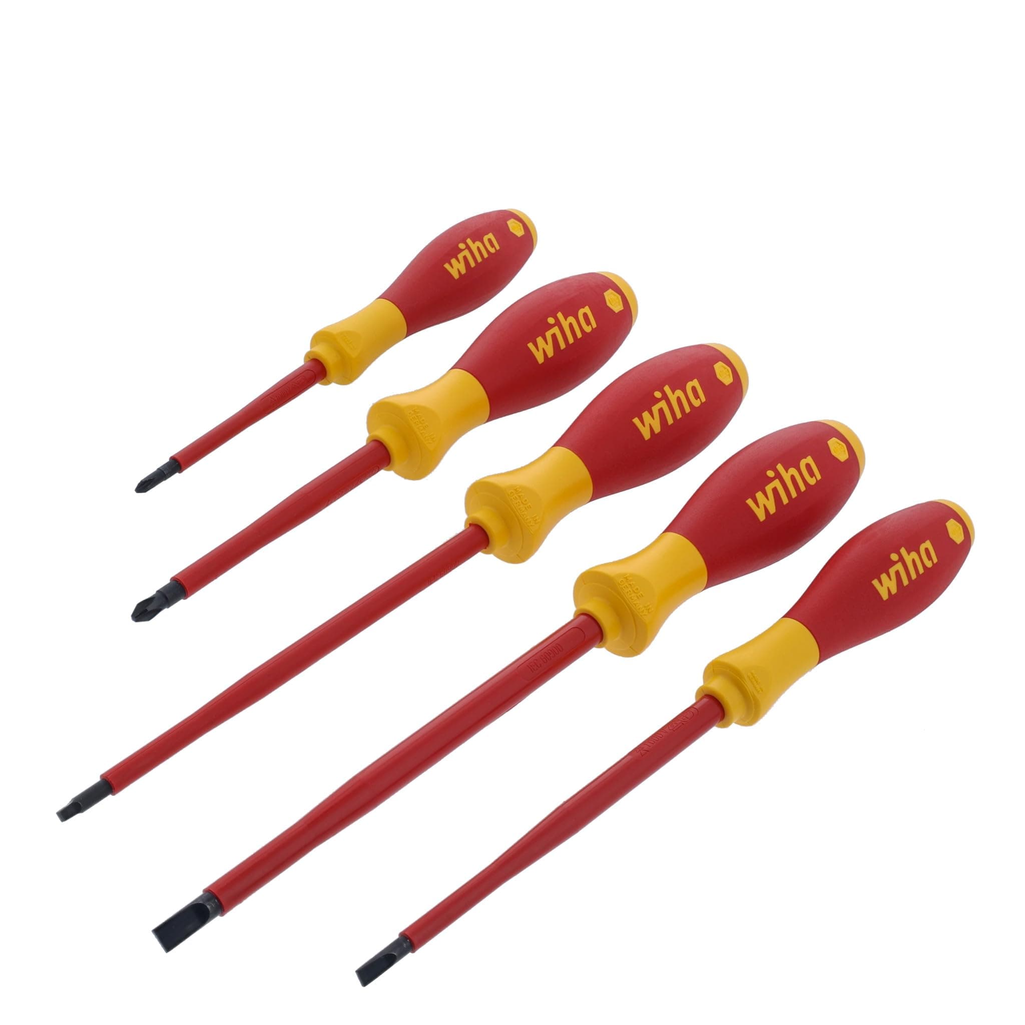 32059 5 Piece Insulated SoftFinish Slotted/Phillips/Square Screwdriver Set