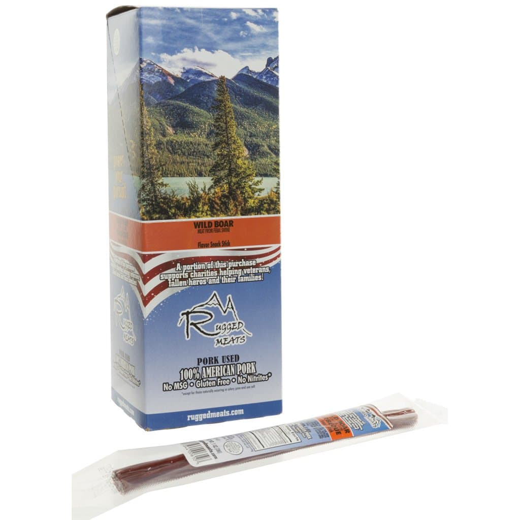 Rugged Meats Wild Boar Snack Sticks Original 24 pk.