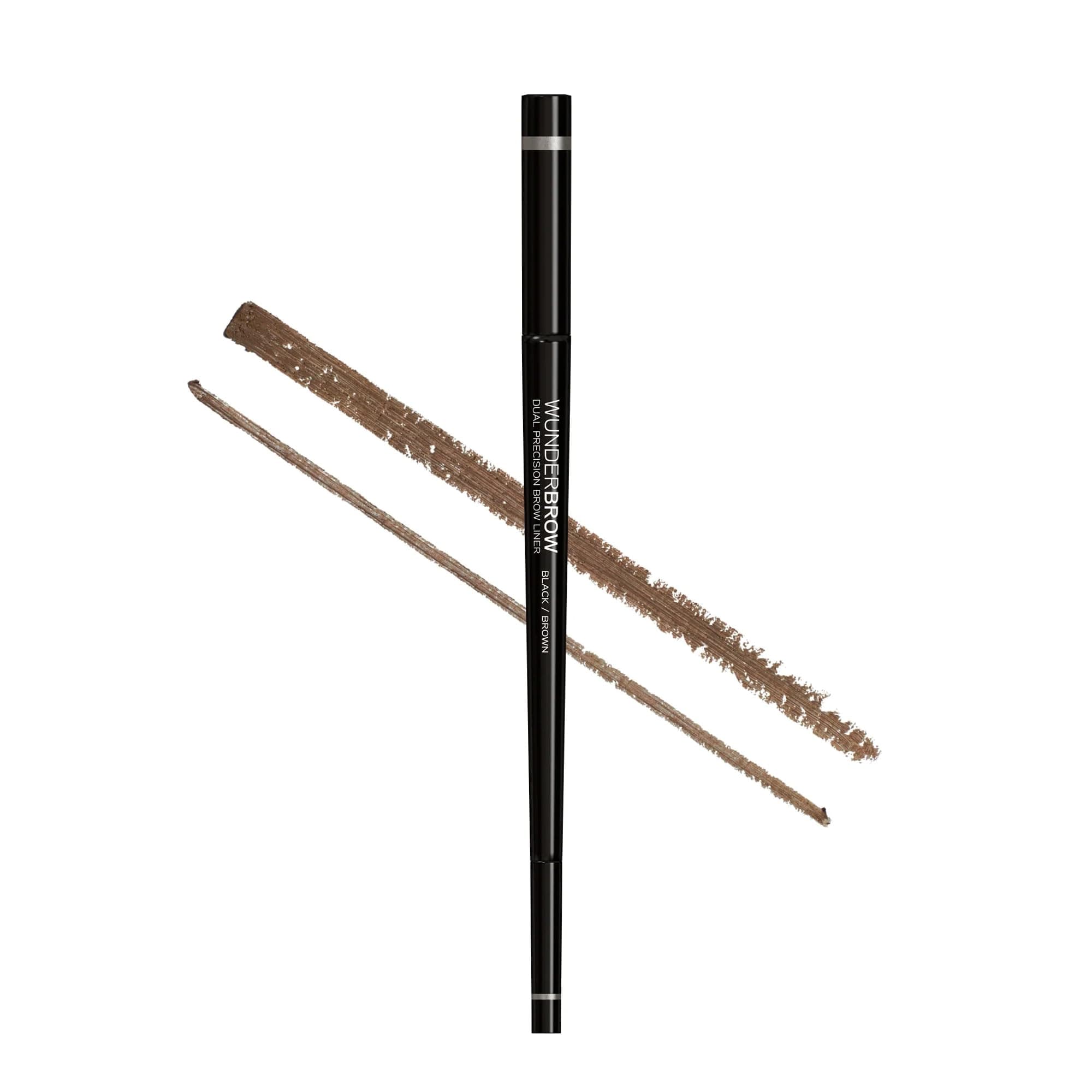 WUNDER2 WUNDERBROW Dual Precision Brow Liner - Black/Brown Colour - Angled Liner and Smaller Tip for Perfect Eyebrows on-the-go