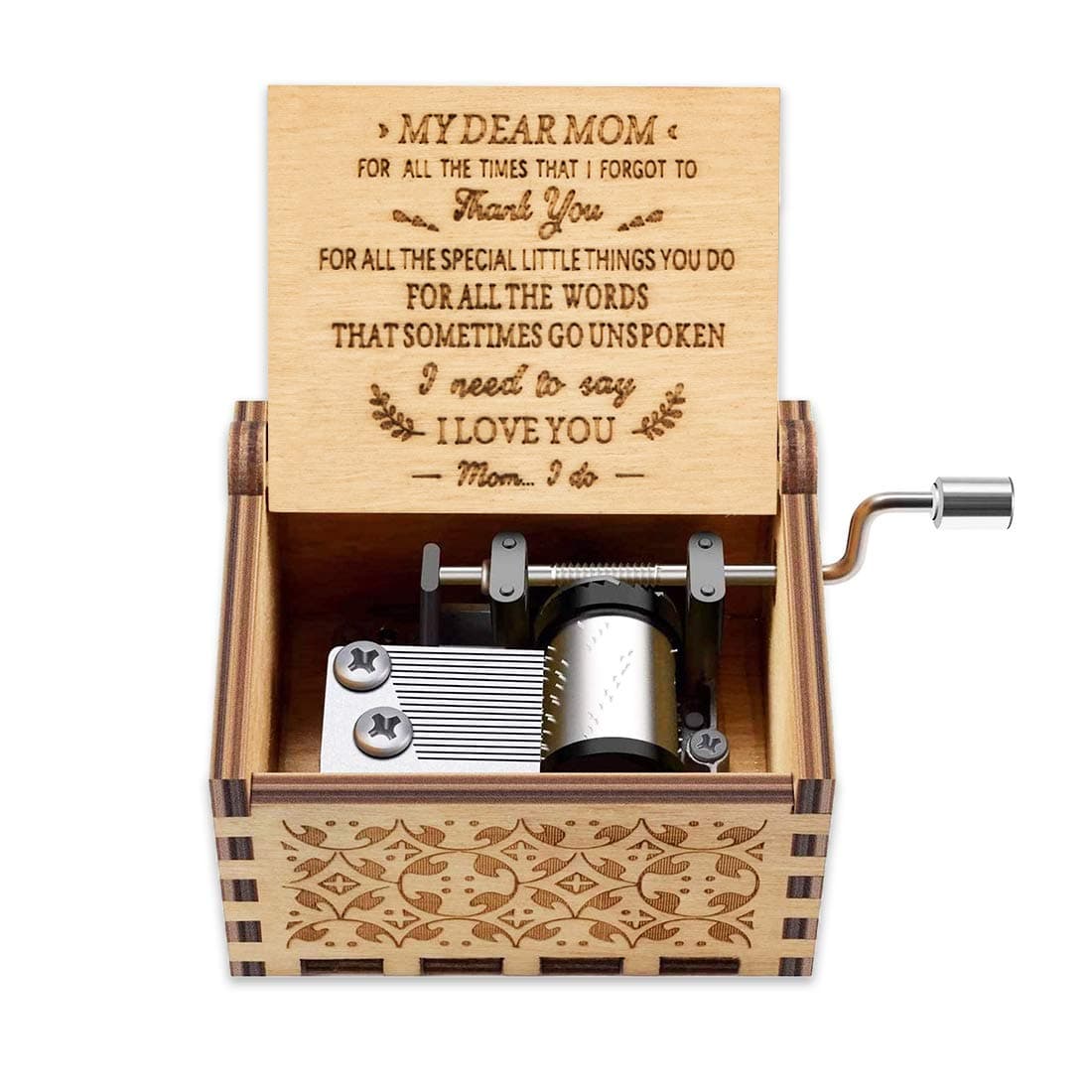 Music Box for Mom Mother Day Gift, Birthday Gift for Mum from Daughter Son, Anniversary Thanksgiving Wooden Musical Box Plays You are My Sunshine