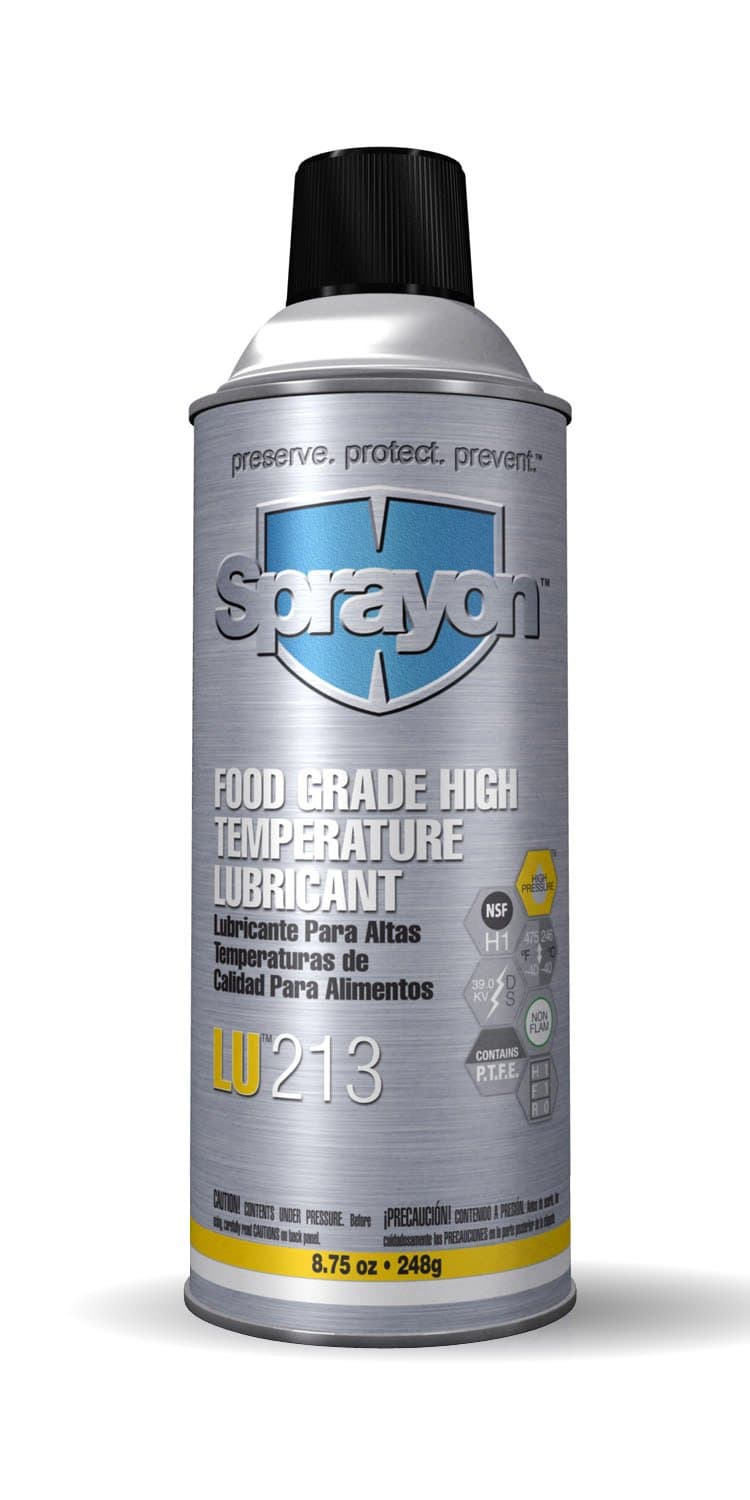 Sprayon LU213 Food Grade HIGH Temperature LUBE 15 oz Aerosol, SKU #00213000 LU213 Food GR HIGH Temp LUBE