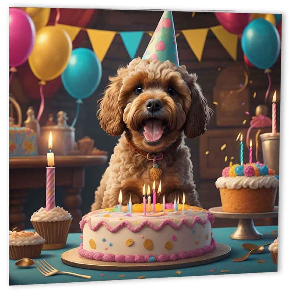 Cockapoo Birthday Card Cute Dog 147 x 147mm