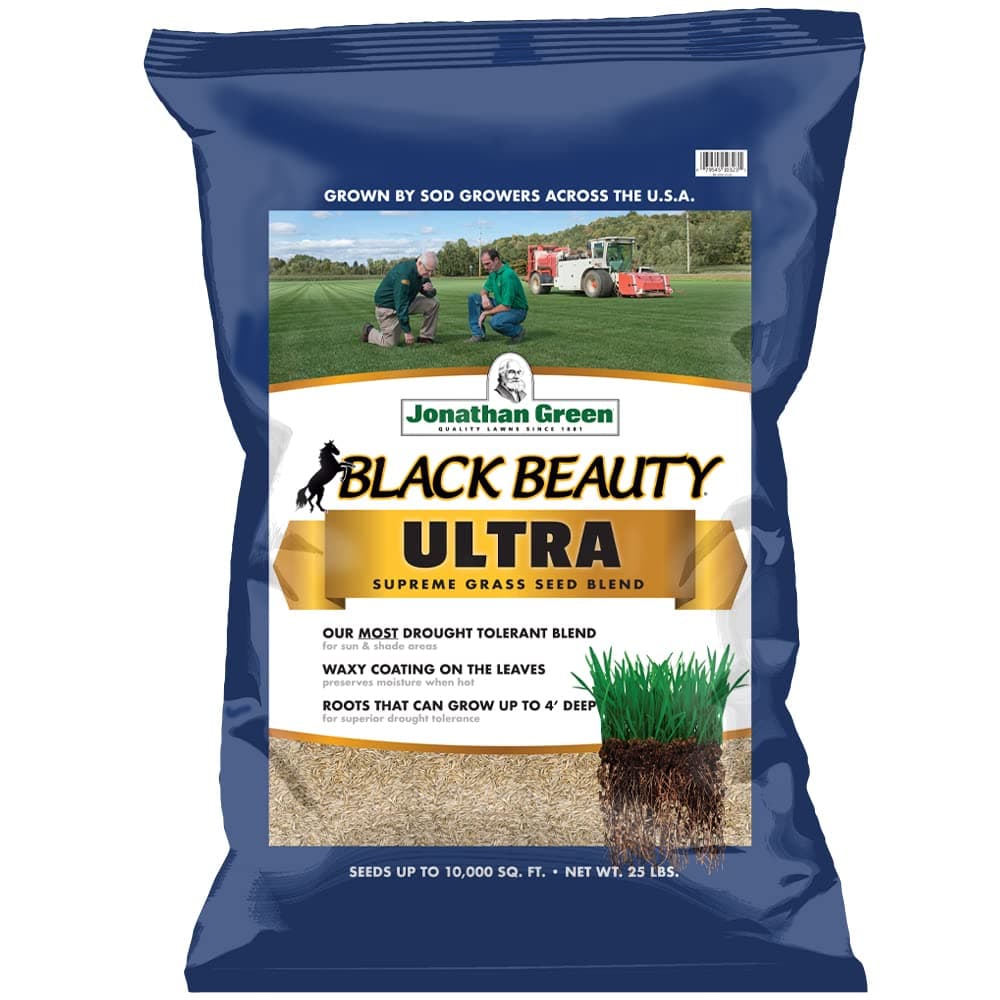 (10323) Black Beauty Ultra Grass Seed - Cool Season Lawn Seed (25 lb)