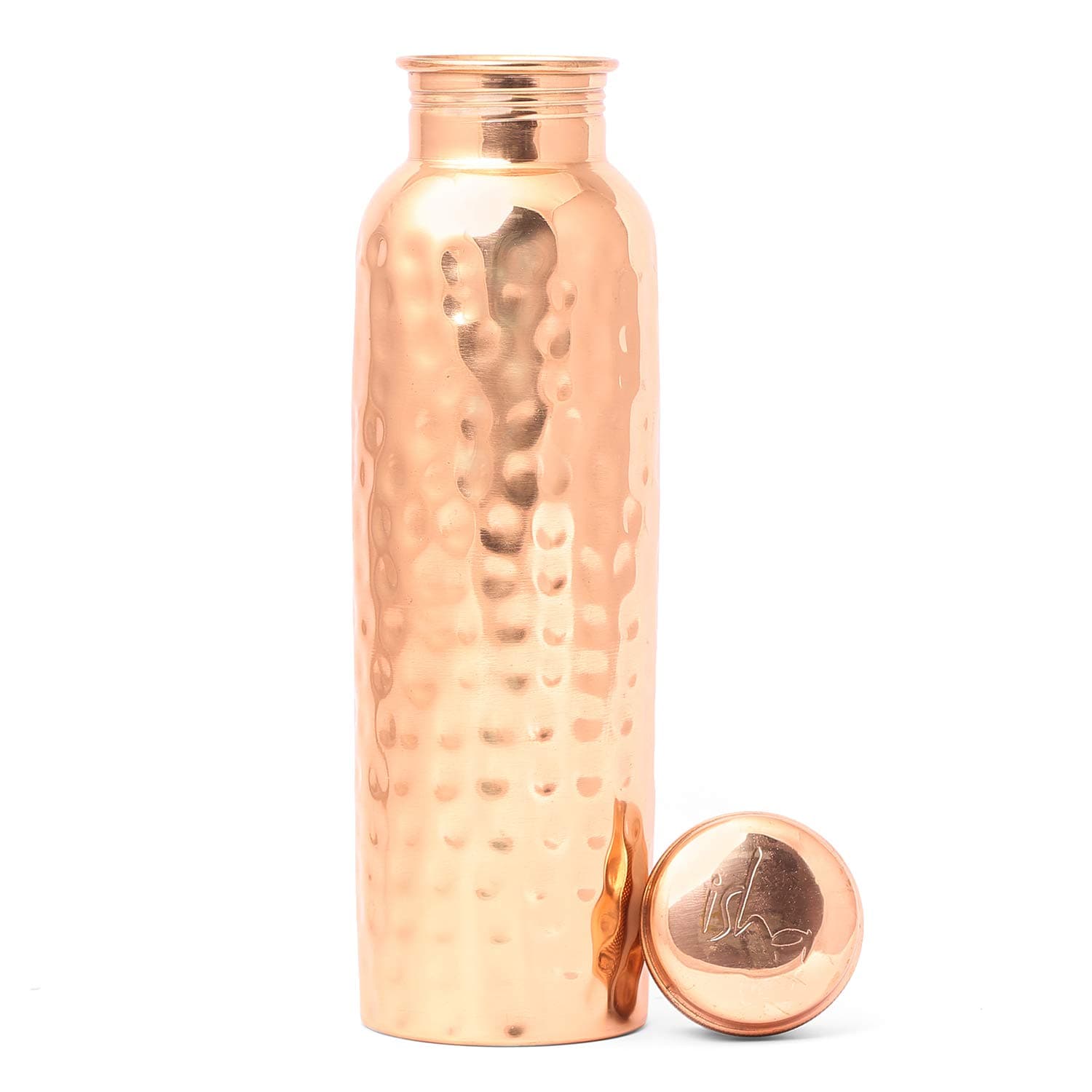 Isha hammered copper water bottle