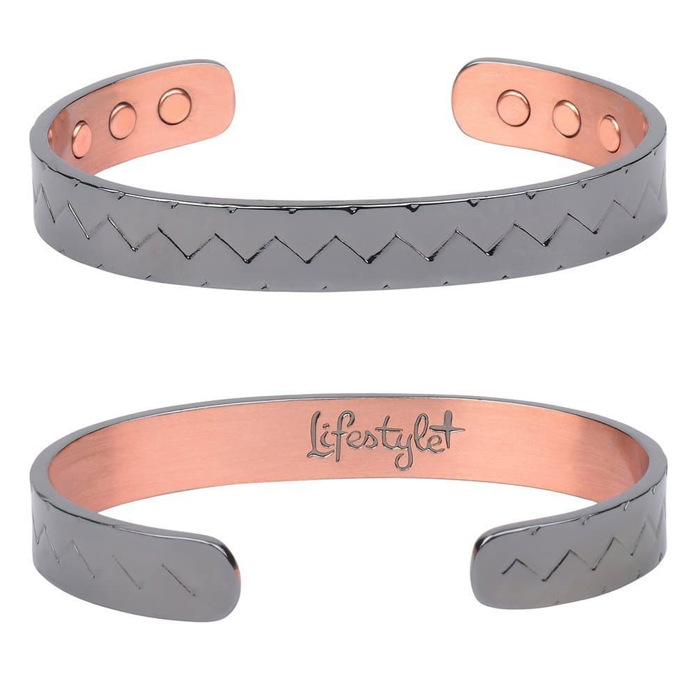 Pure Copper Magnetic Therapy Bracelet, for Arthritis and Carpal Tunnel Pain Relief, Copper Bracelet for Women and Men, Zig Zag