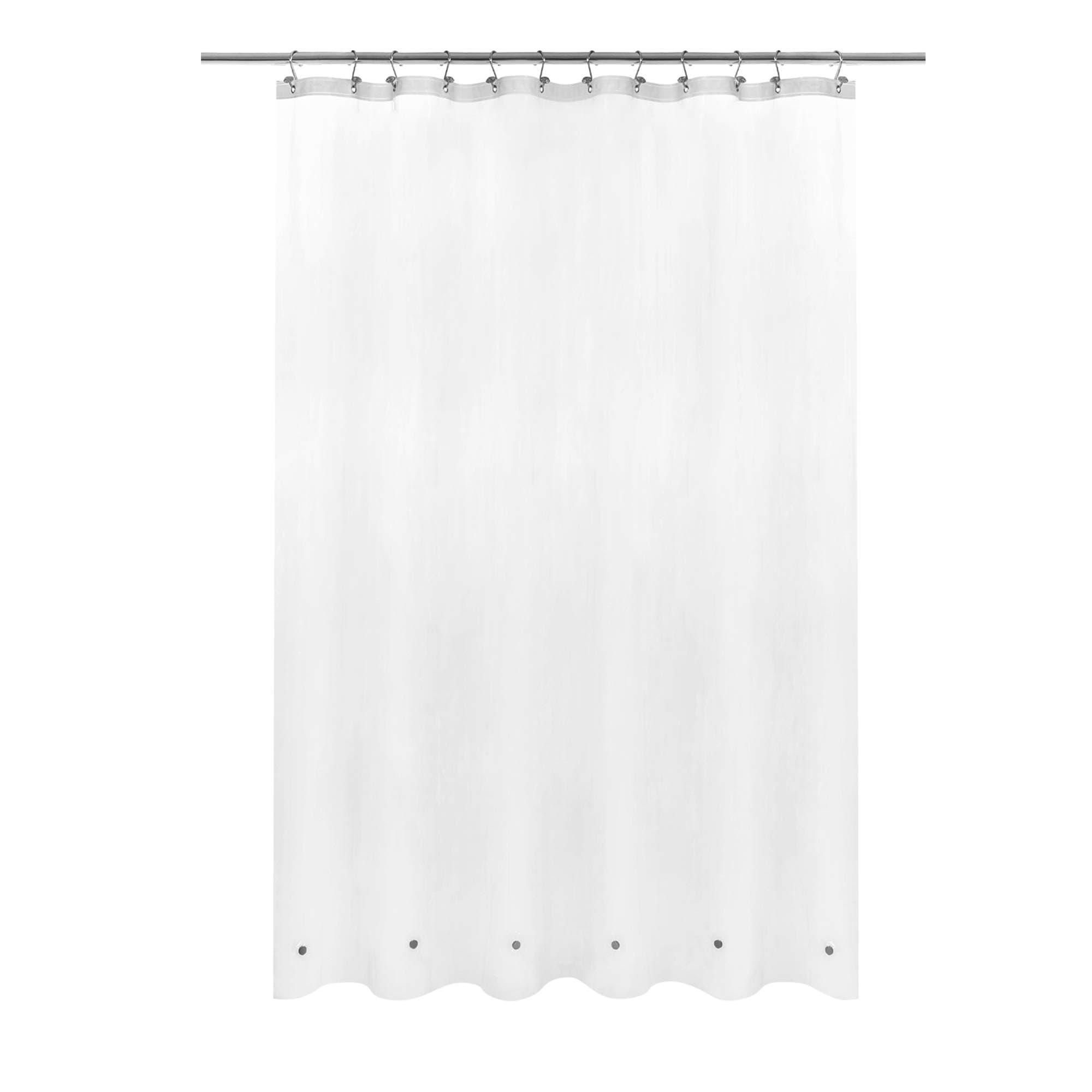 Extra Long Shower Curtain Liner with 6 Magnets - 72" x 84" XL, Waterproof PEVA Shower Liner for Bathroom, PVC Free, Metal Grommets - Frost, 72x84