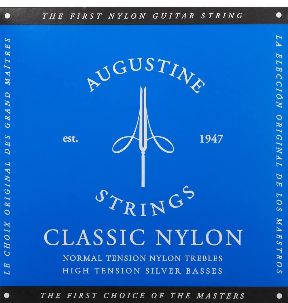 Classic Blue Label Nylon Guitar Strings (Complete Set) for Classical Guitars - Normal Tension Trebles, High Tension Basses - Vintage Sound, Full Tone