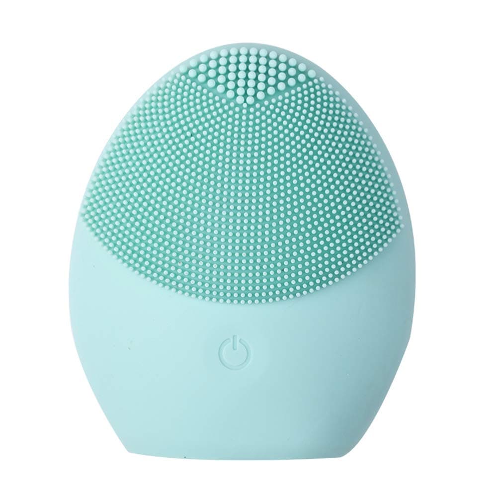 Silicone Beauty Facial Cleansing Brush, Mini Electric Cleansing Instrument, Waterproof Face Washer, Battery Powered, for Deep Cleansing, Gentle Exfoliating, Skin Massage