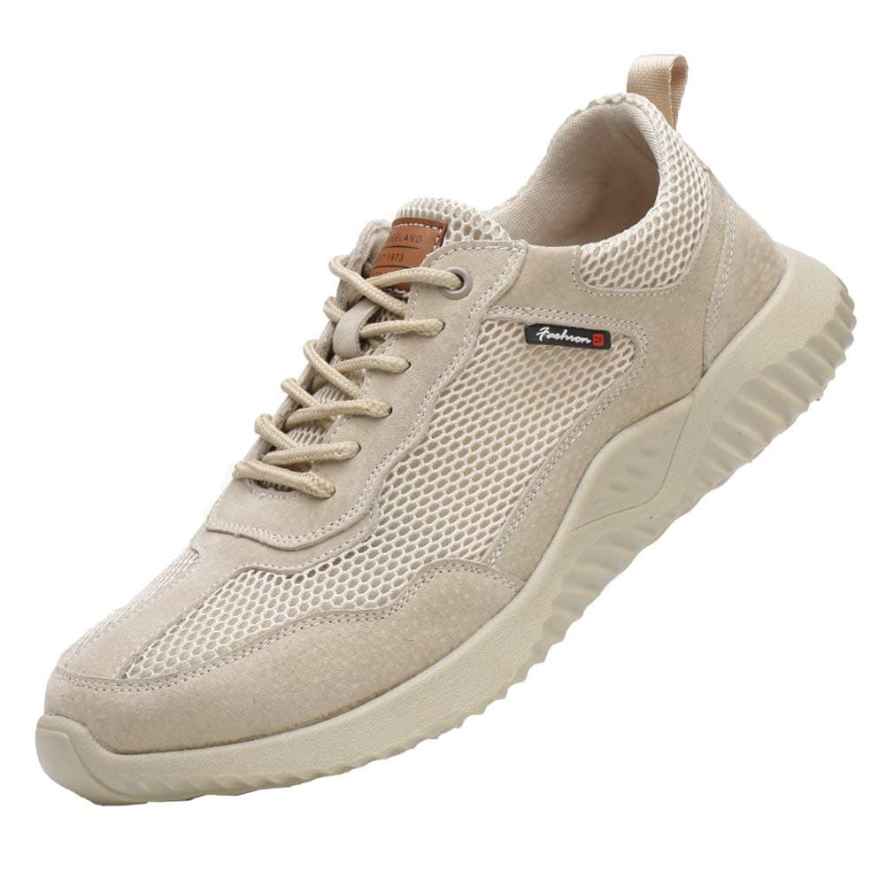 Gainow Men’s, Women’s Safety Shoes, Steel Cap Safety Work Shoes, Accident-Proof, Breathable, Lightweight, Comfortable Trainers, White EU43/UK9