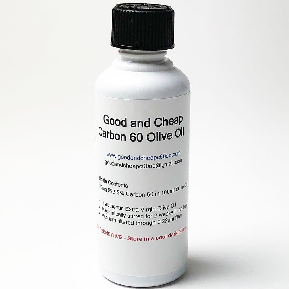 Good and Cheap Carbon 60 Olive Oil - 100ml - Strongest C60 Oil Available - 90 Milligram/100 Milliliter 99.95 Solvent-Free C60oo Lipofullerene …