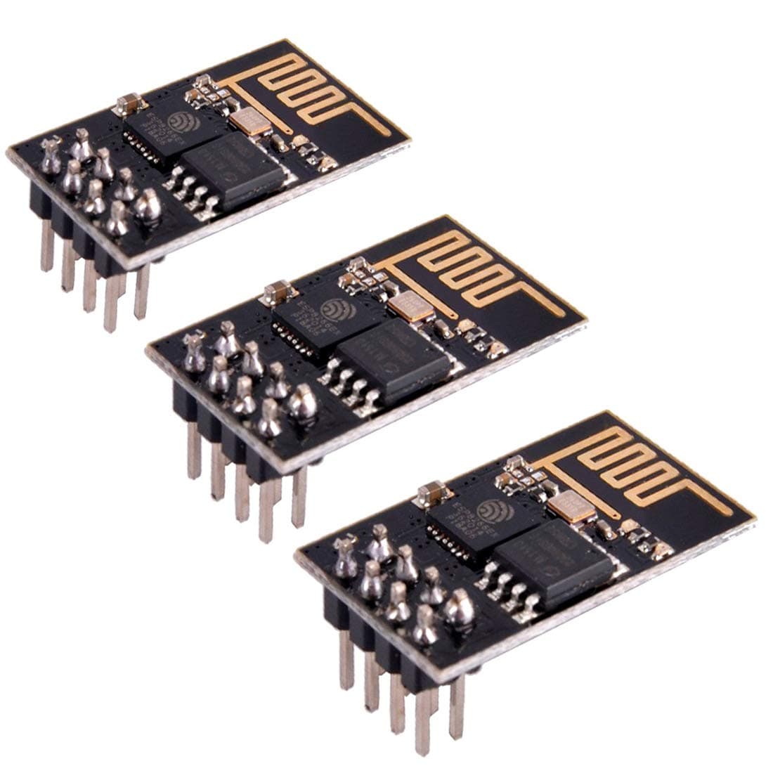 HiLetgo 3pcs ESP8266 ESP-01 Serial WiFi Wireless Transceiver Wireless Module Development Board LWIP AP+STA Compatible with Arduino