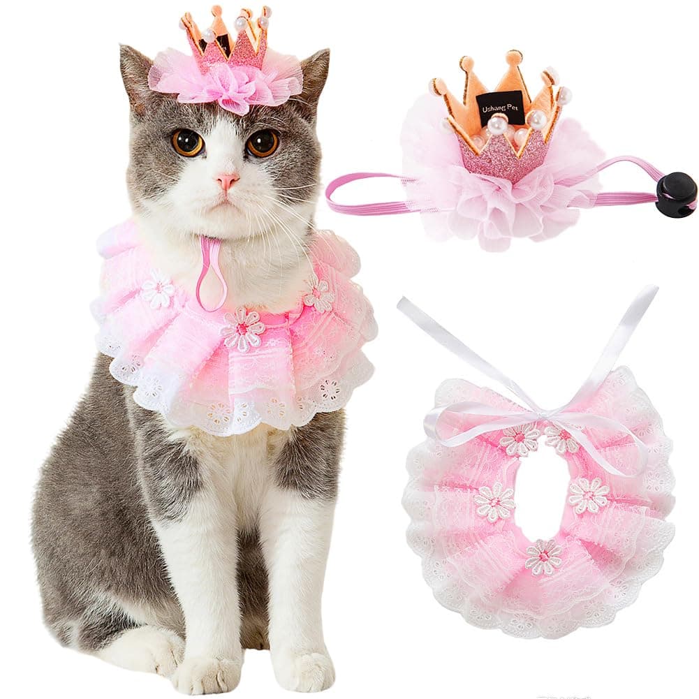 4Pcs Cat Birthday Crown Hat