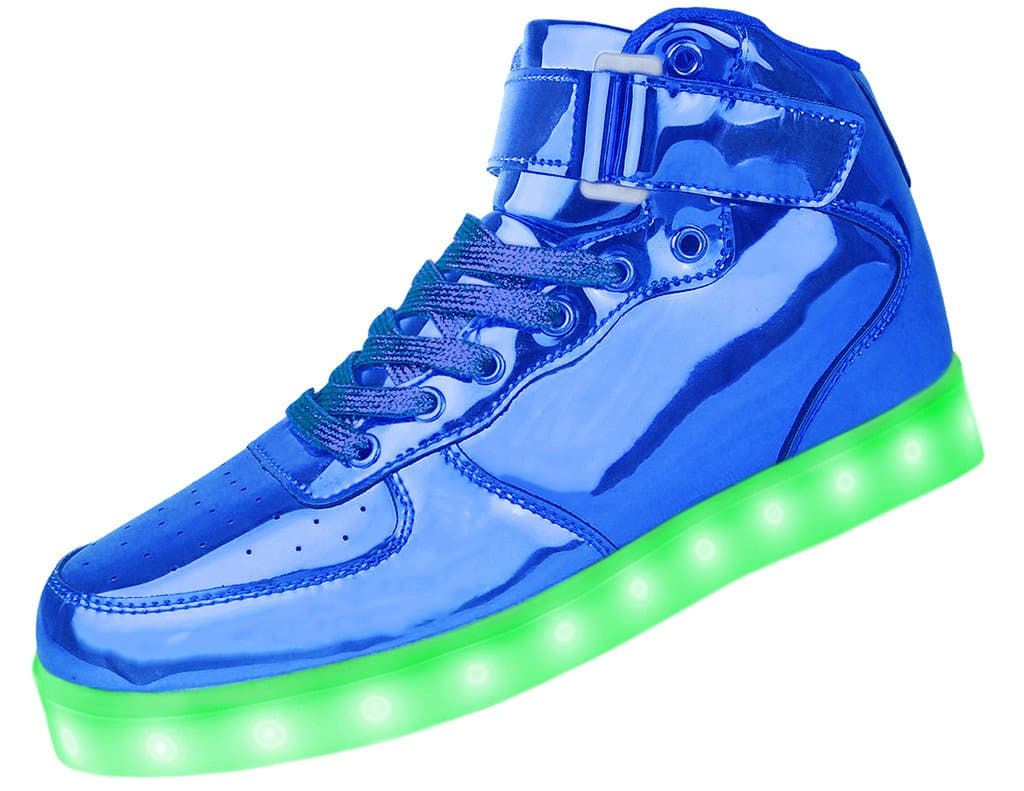 ERUPTWORLD Women Men Lace Up Lightweight USB Charging LED Sneakers Light up Shoes
