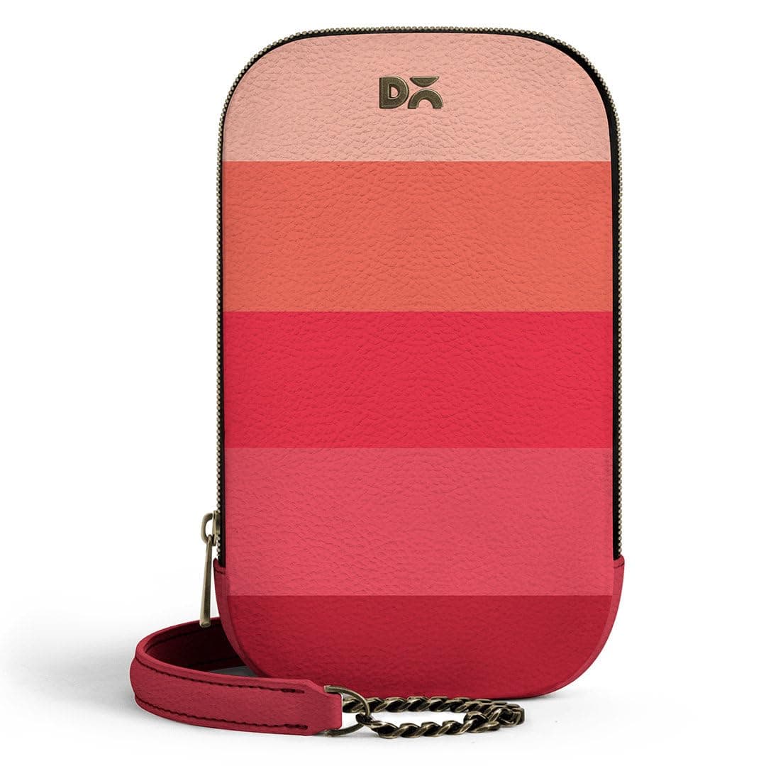 DailyObjectsPrinted Tallboi Sling Crossbody Bag For Women| Print Vegan Leather Purse With 1 Compartment & 3 Slip Pockets Inside| Zip Closure With Brass Chain Strap| Stylish & Durable