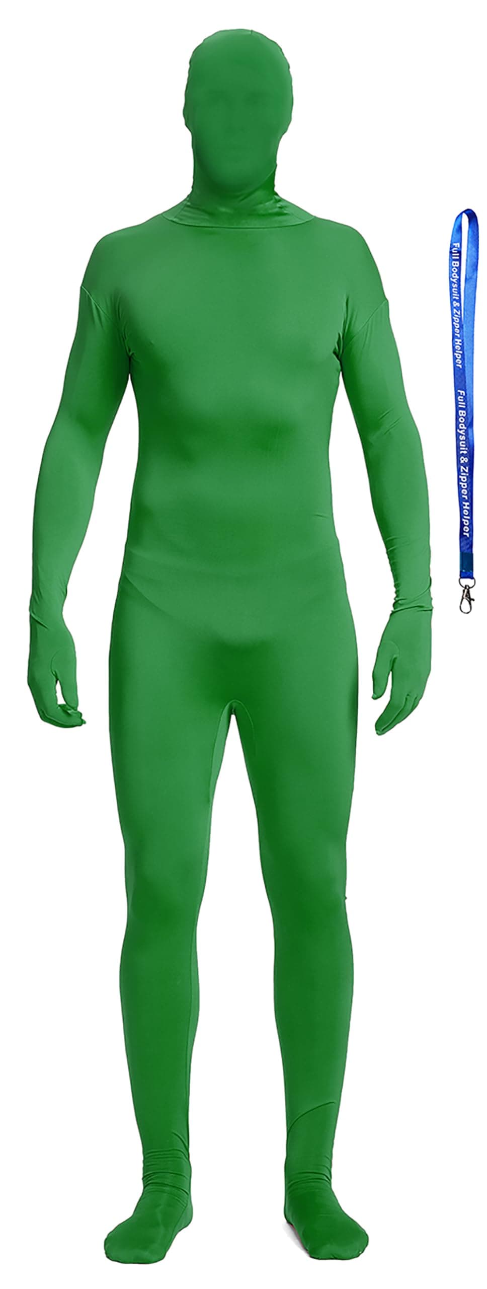 Unisex Lycra Spandex Stretch Adult Costume Zentai Disappearing Man Body Suit (X-Large, Green)