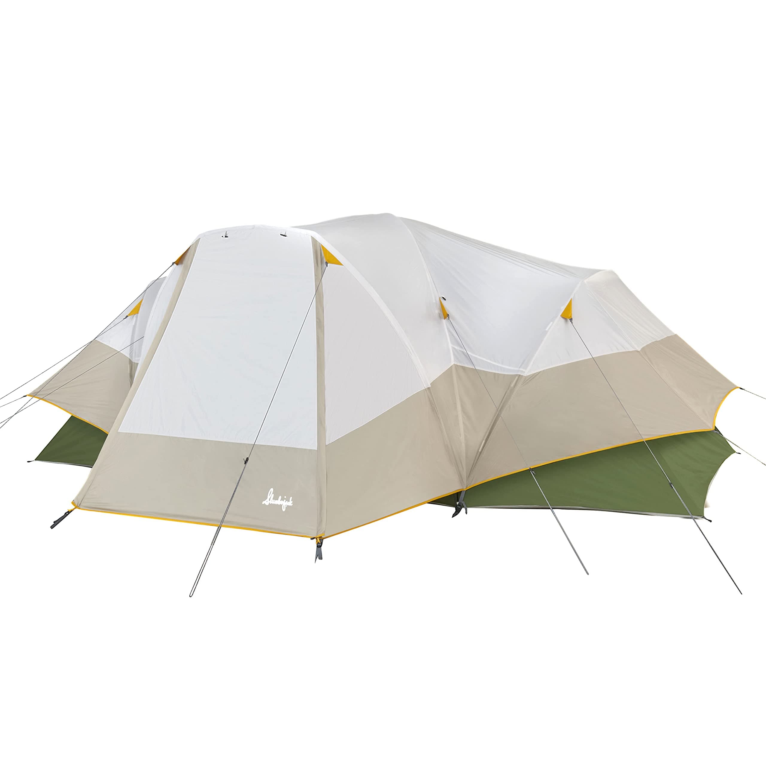 Slumberjack Aspen Grove 8 Person Hybrid Dome Family Camping Tent with 2 Rooms, Room Divider, Separate Entries, Full Fly, and Vestibule Storage