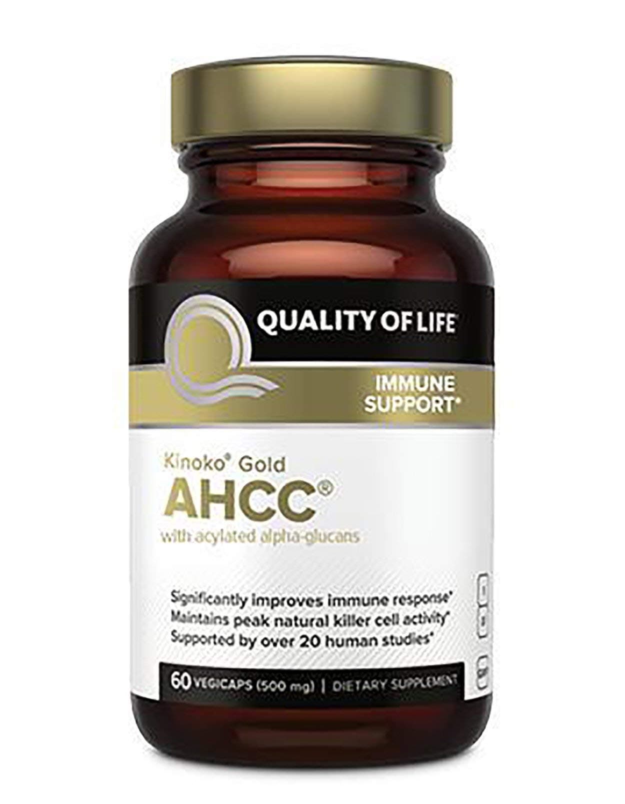 Quality of Life Kinoko Gold AHCC Capsules - 60 Vegicaps / 500mg by Qaulity Labs
