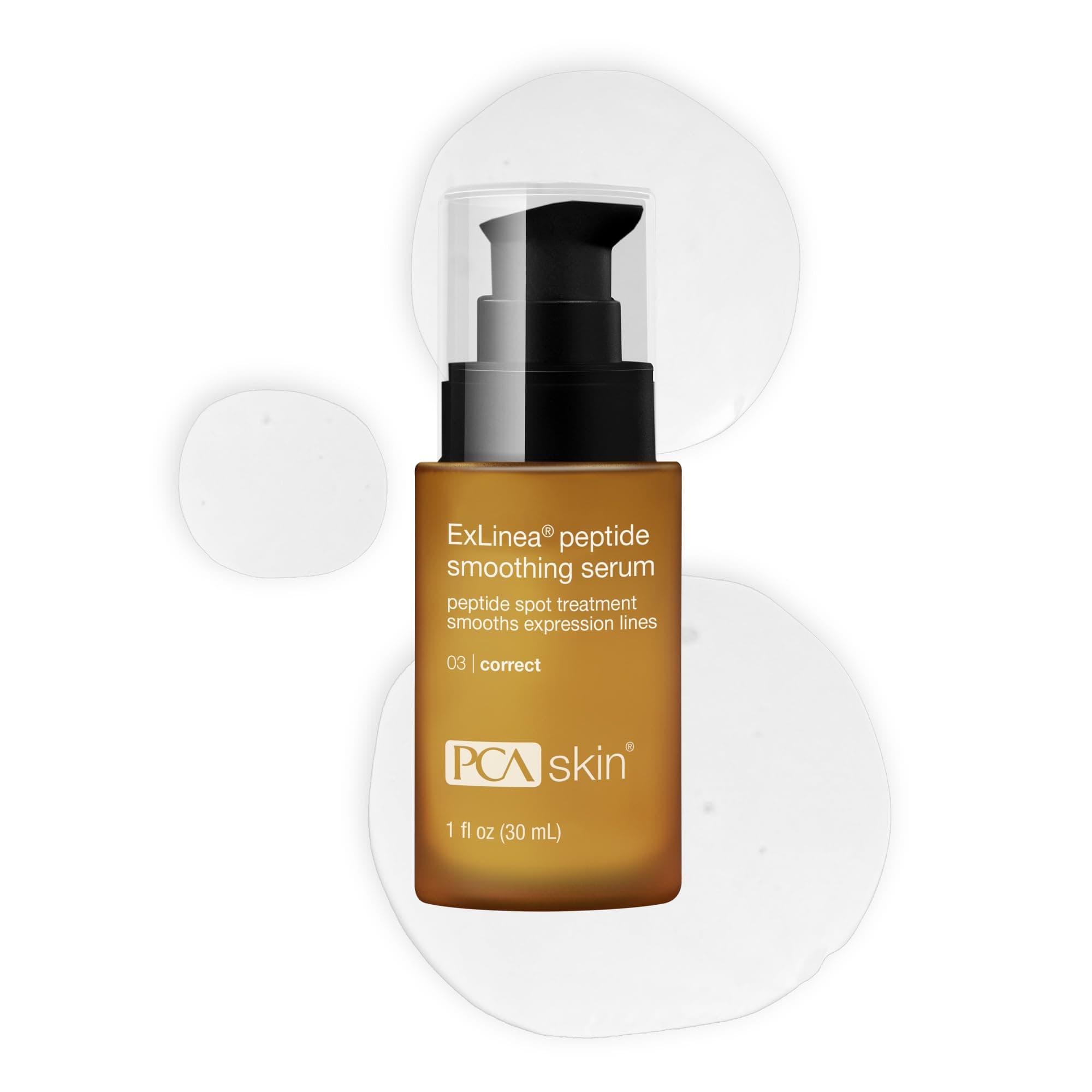 PCA SKIN ExLinea Peptide Smoothing Face Serum, Spot Treatment Serum for Fine Lines and Wrinkles, Firms and Strengthens Aging Skin, Formulated with Squalene and Hyaluronic Acid, 1.0 oz Pump