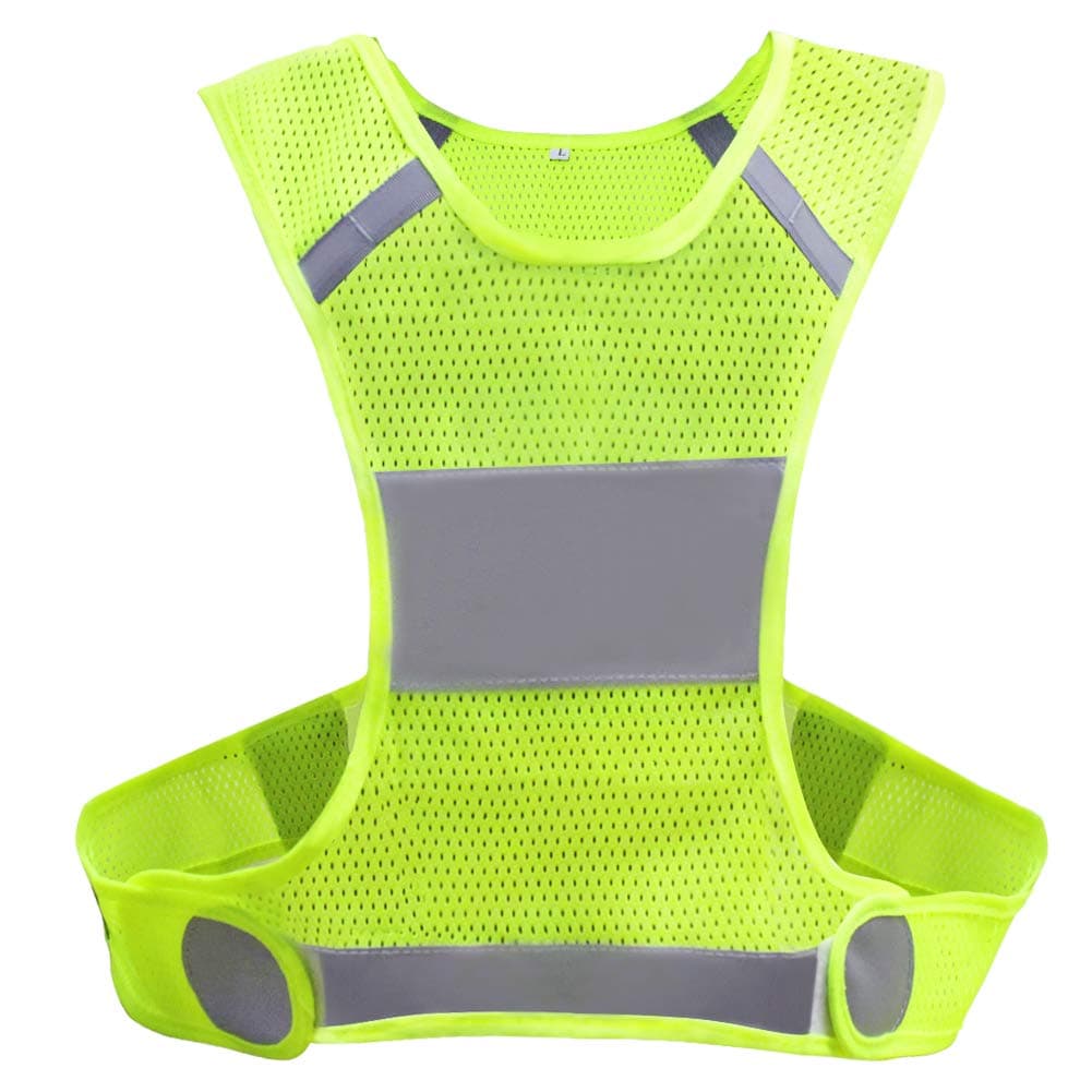 Biqing Hi Vis Vest, Reflective Running Vest High Visibility Vest Hi Viz Safety Jackets For Running Walking Cycling Jogging,Yellow(XL Size)