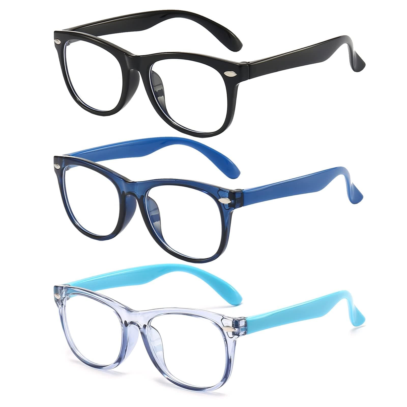 3 Pack kids Blue Light Blocking Glasses For Girls And Boys Computer Blue Light Blocking Glasses For Age 3-11