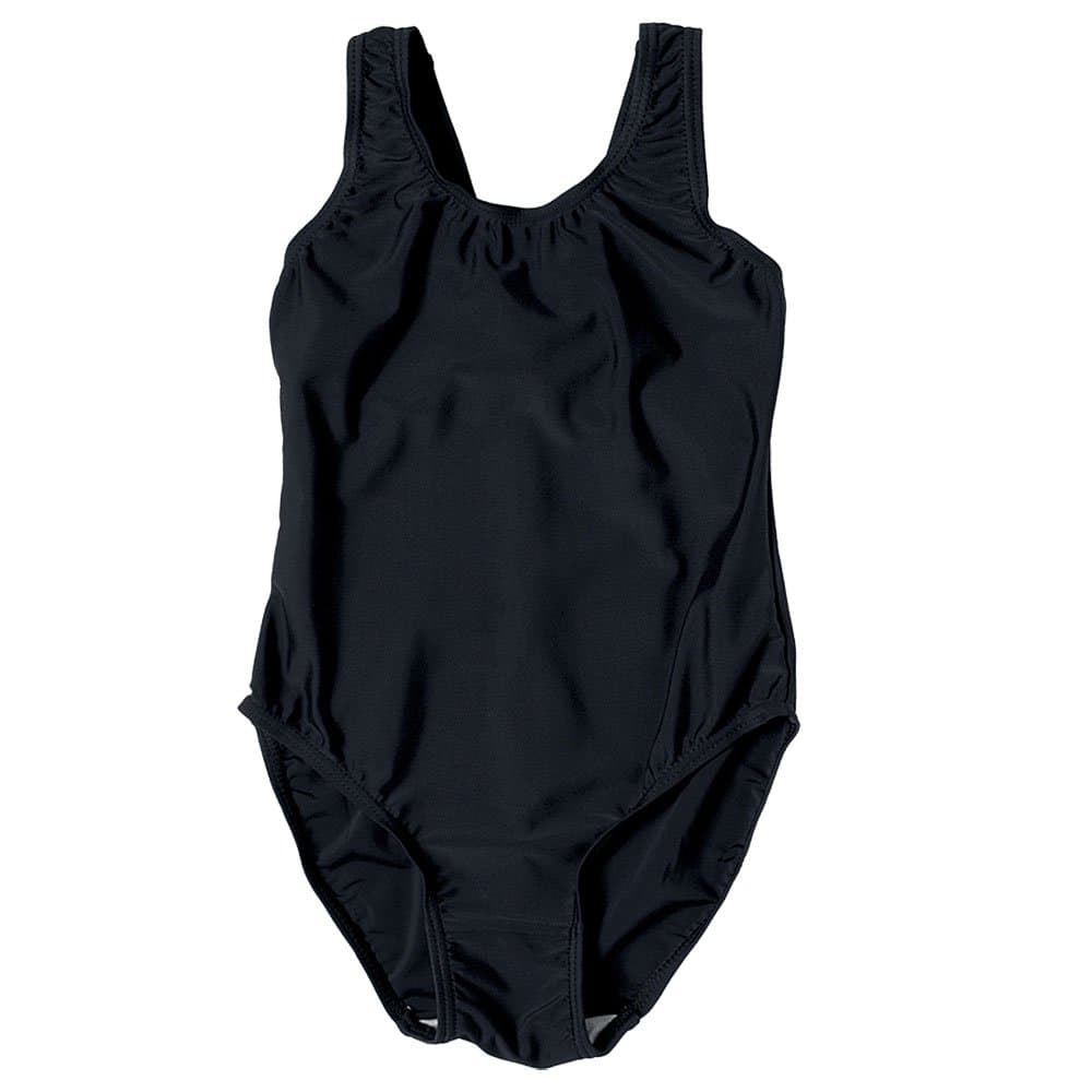 ZECOGirls Swimming Costume School Uniform Black Navy Ages 4-13