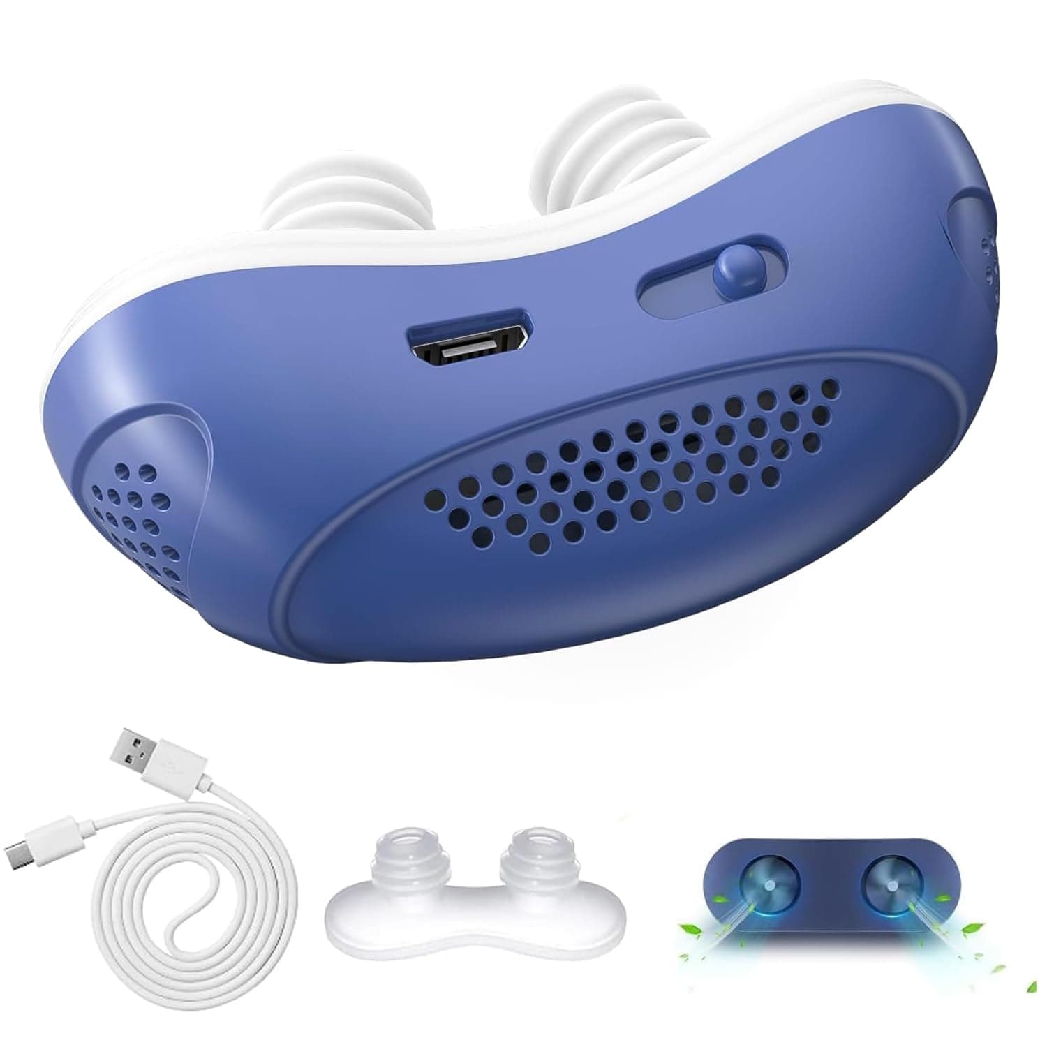 Anti Snoring Devices, Electric Snoring Aids for Men, Effective Electric Sleep Apnea Devices to Stop Snoring, Comfortable Anti Snoring Solution for Blocked Nostrils