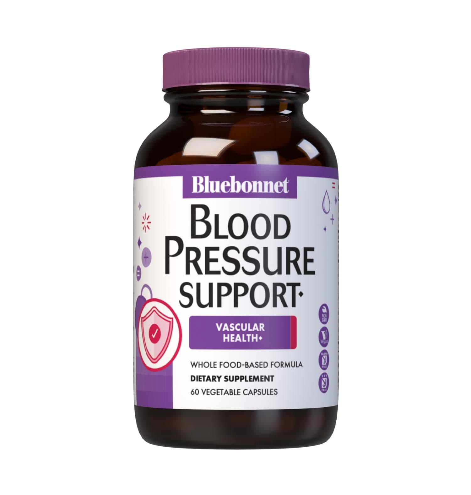 Nutrition Blood Pressure Support, Vascular Health*, Non-GMO, Vegan, Gluten-Free, Soy-Free, Dairy-Free- 60 Vegetable Capsules, 30 Servings