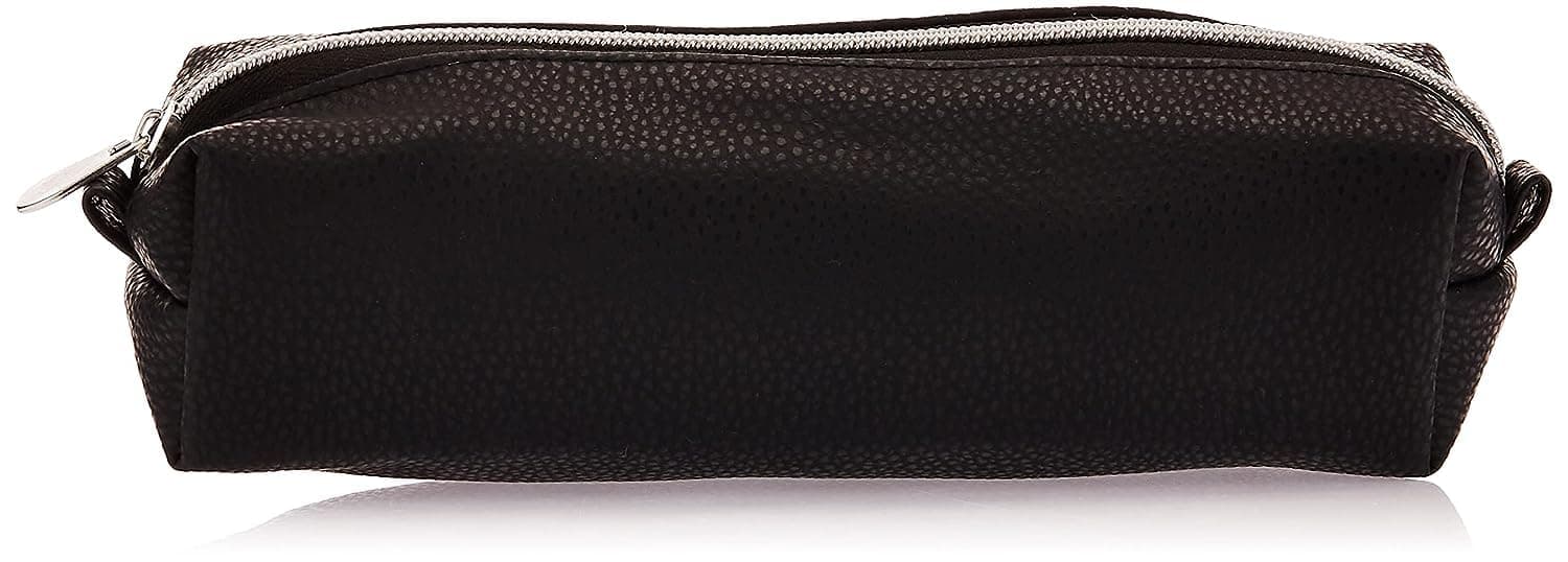 HEMA Imitation Leather Pencil Case, 22 cm x 7 cm x 8 cm Size, Black