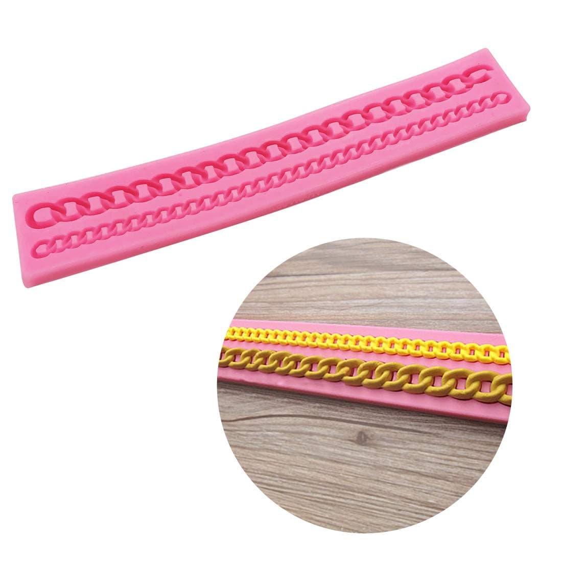 Diamond Chain Silicone Fondant Mold Cake Decorating Pastry Gum Pastry Tool Kitchen Tool Sugar Paste Baking Mould Cookie Pastry