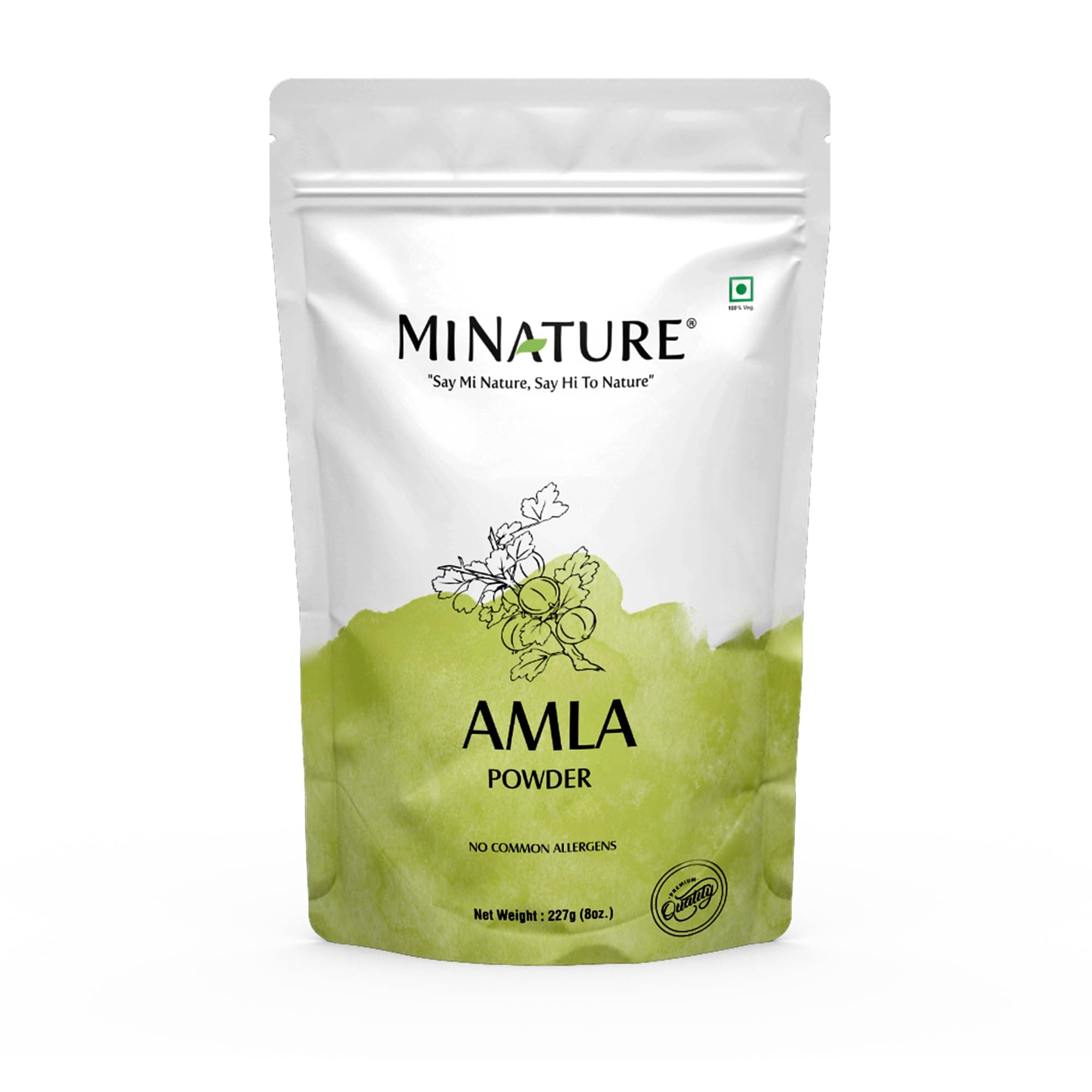 USDA Organic Amla Powder (Amla Fruit Powder) by mi Nature| Amalaki | 227g (8 oz) | High in Vitamin C, antioxidants | Hair Growth | Raw,Vegan,Gluten Free