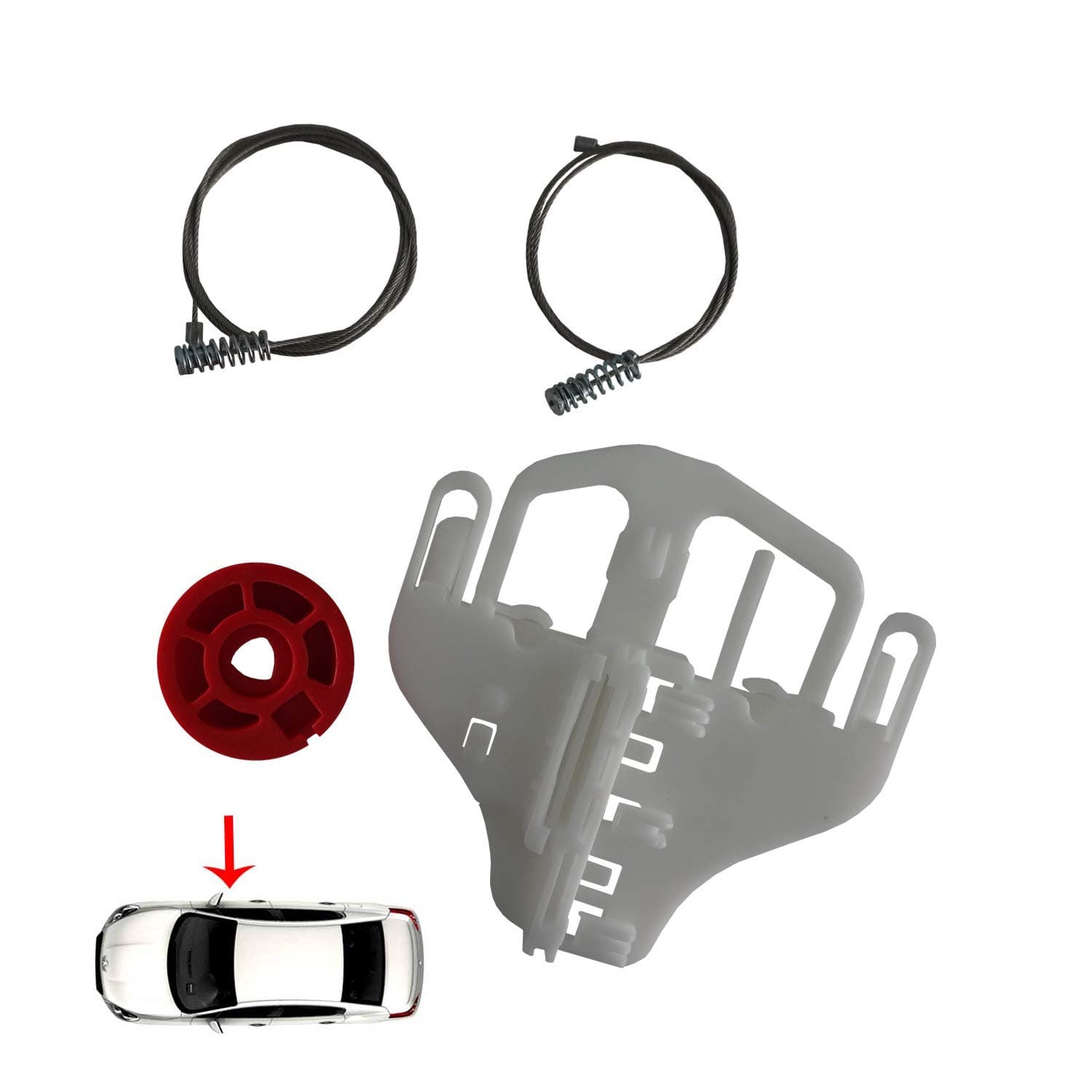 Window Regulator Repair Kit Compatible With Dodge Nitro Front Right 2007-2011 68004819AA