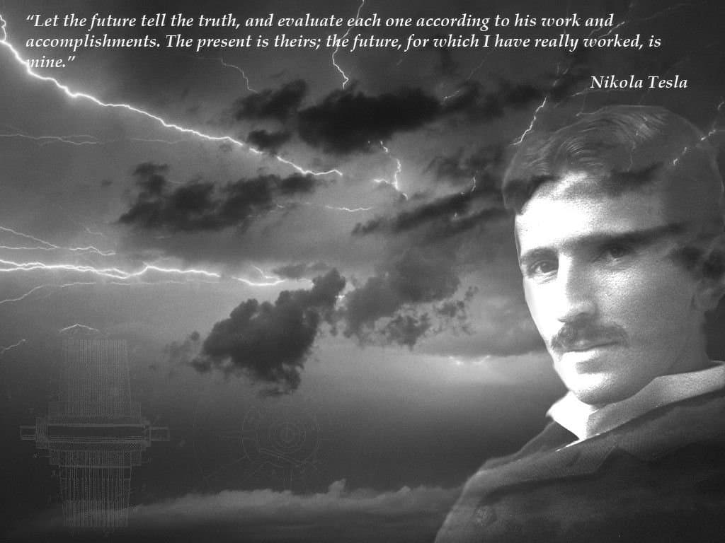 Let the future …Nikola Tesla Quotes Poster Print (12 inch X 18 inch, Rolled)