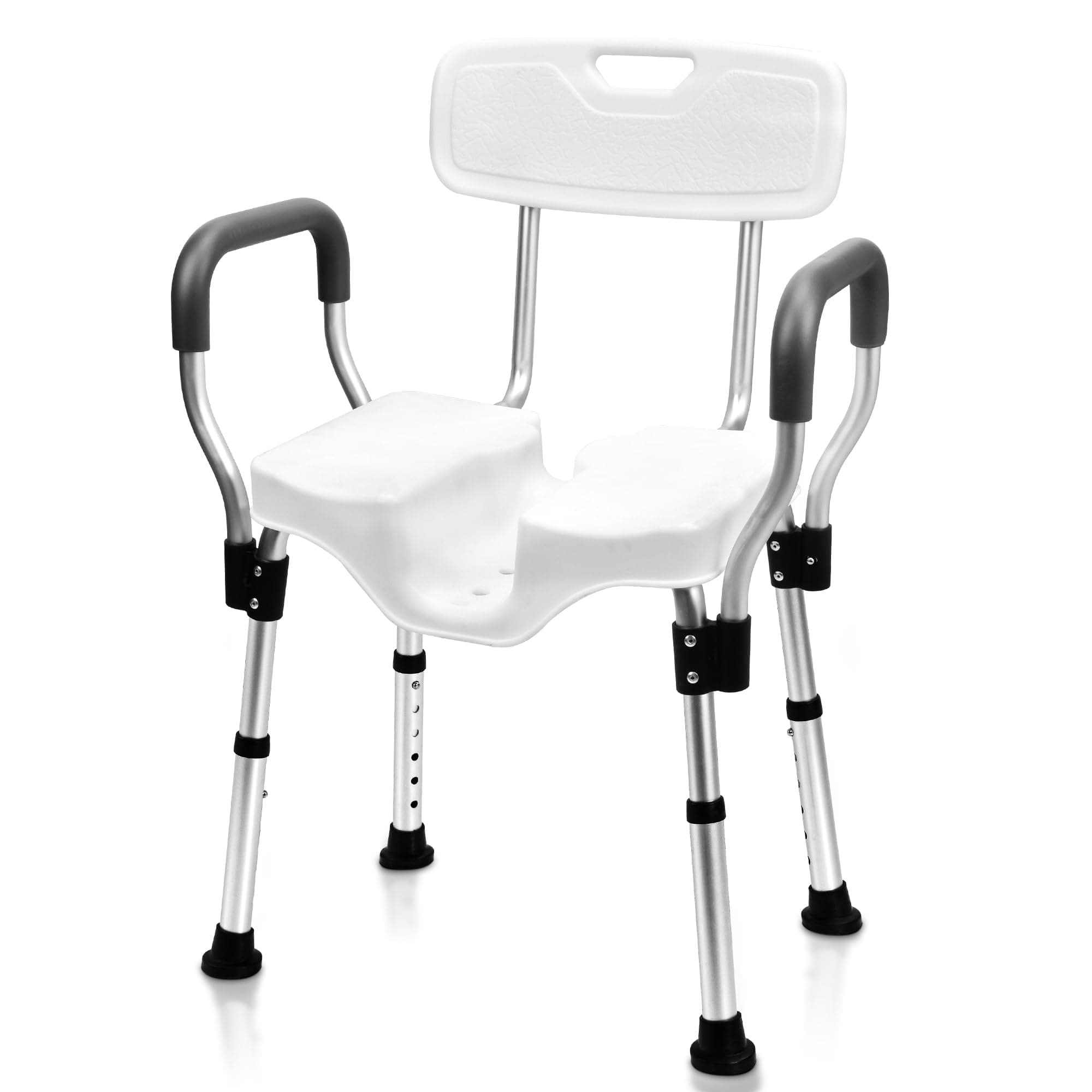 SangoheShower Chair - Shower Chair for Inside Shower - U-Shape Seat Heavy Duty Shower Chair - Shower Chair with Arms for Handicap - Wide Shower Seats for Elderly - Shower Chair for Bathtub, 796E