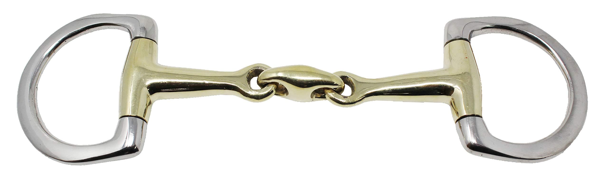 ProRider Horse 5 1/2" English Riding Brass Eggbutt Double Jointed Snaffle Bit 35506C
