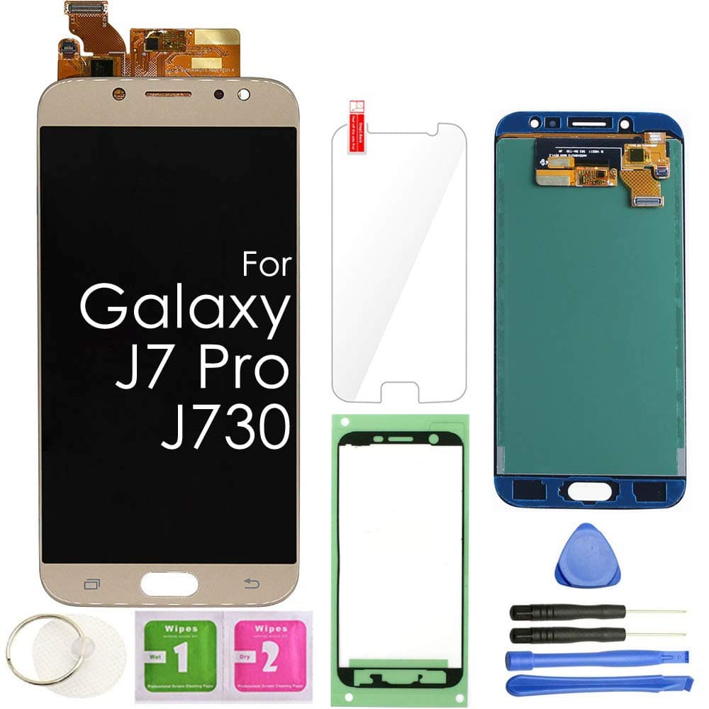 J7 PRO LCD Screen Replacement Touch Display Digitizer Assembly (Gold) for Samsung Galaxy J730 2017 J730G J730F SM-J730F/DSM J730FM/DSM J730G/DS J730GM/DS