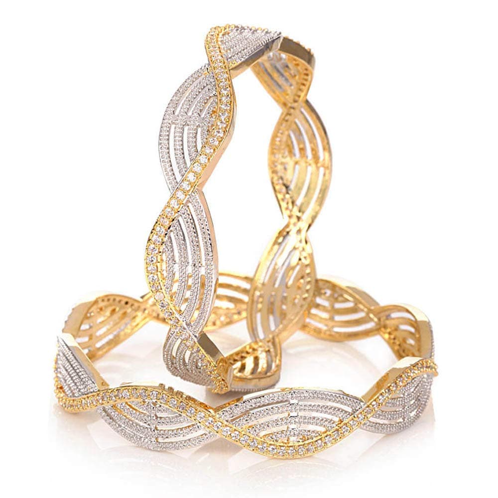 Jewels Galaxy Copper Bangle for Women (Multi) (JG-BNGG-311-1)