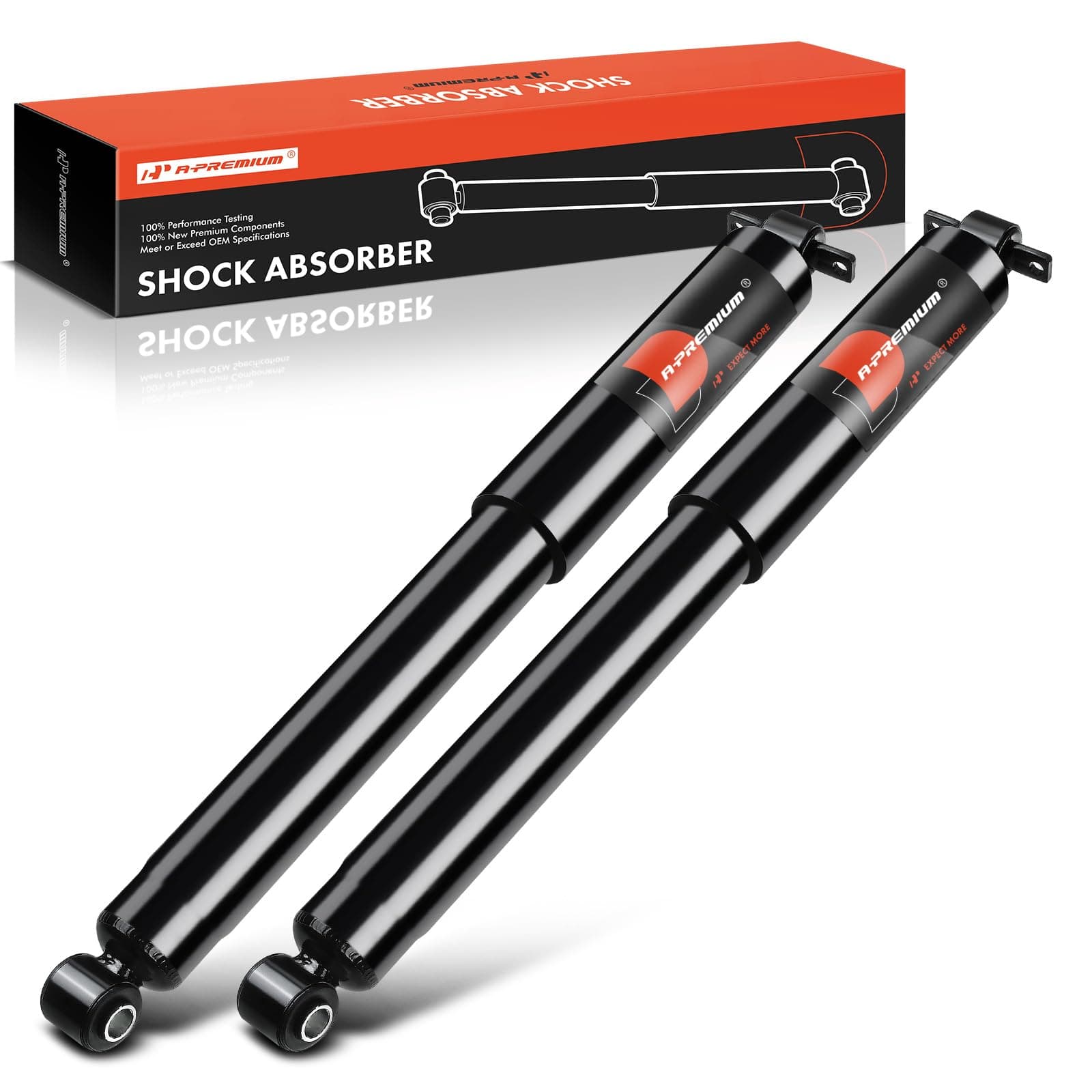 A-Premium Rear Pair (2) Shock Absorber Compatible with Hummer H3, 2006-2010, Driver and Passenger Side