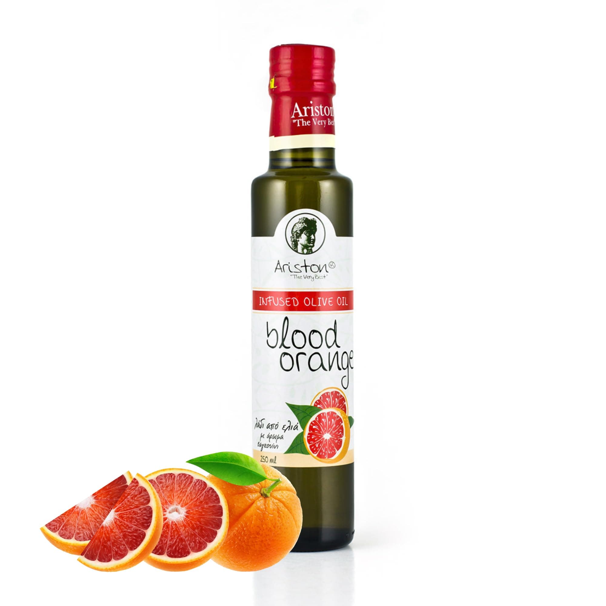 Ariston "The Very Best" Extra Virgin Olive Oil | Anti-Oxidant Rich, Cold Pressed, Premium Quality | Product of Greece (250ml) 8.45 fl oz, Blood Orange