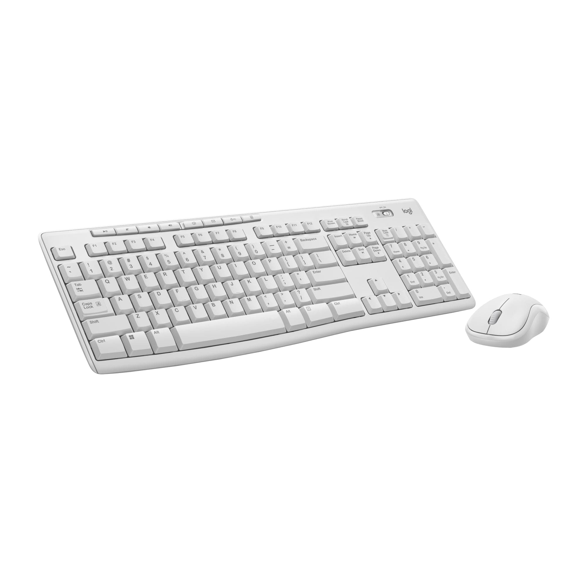Logitech MK270 Wireless Keyboard and Mouse Combo for Windows, 2.4 GHz Wireless, Compact Mouse, 8 Multimedia and Shortcut Keys, 2-Year Battery Life, for PC, Laptop - Off White
