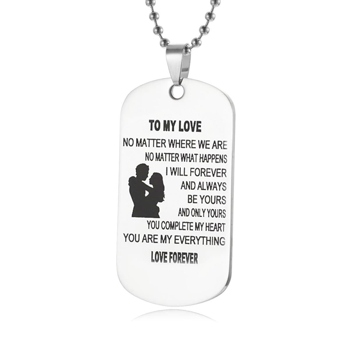 Dog Tag Necklace Gifts for Girlfriend Boyfriend Wife and Husband Jewelry Military Stainless Chains Air Force Pendants