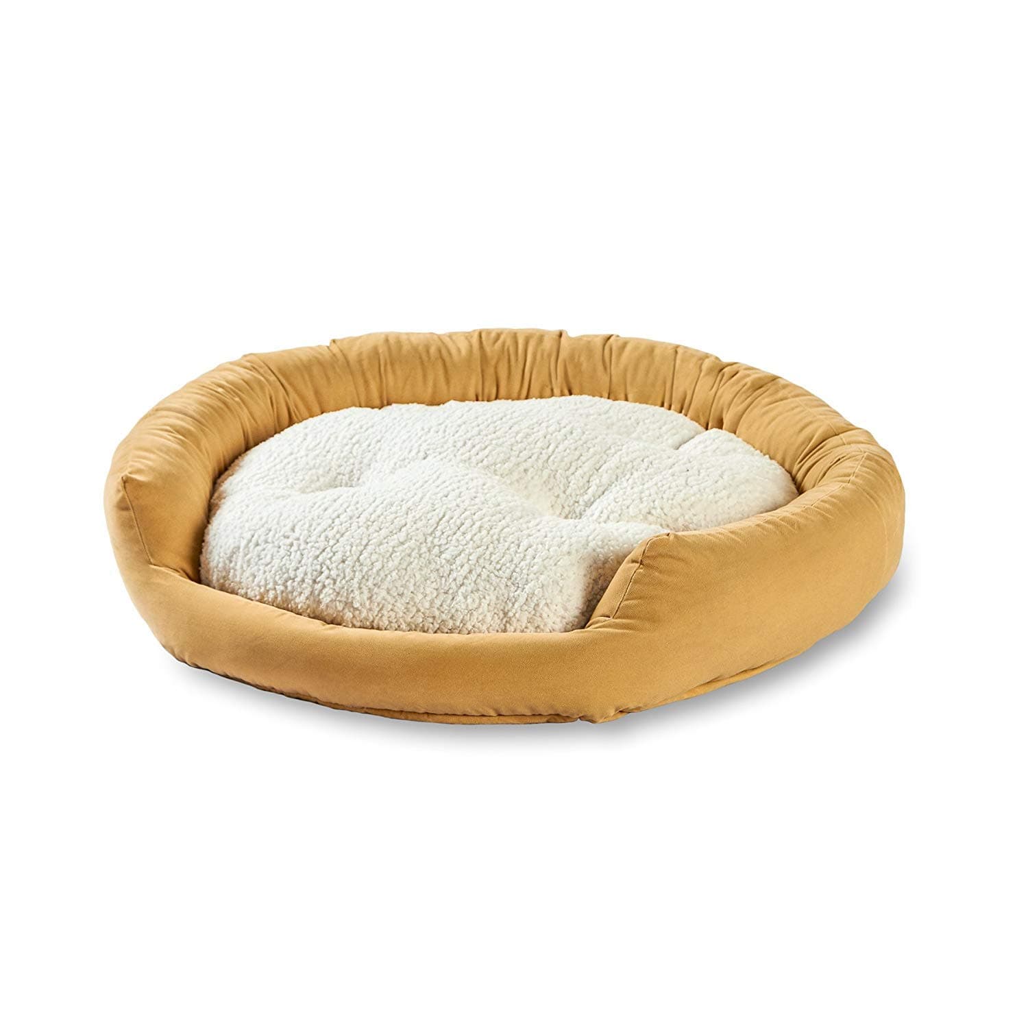 Happy Hounds Murphy Donut Small 24-Inch Dog Bed, Cream