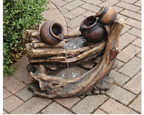 Low-Voltage LED lights Three Urn Home Garden Outdoor Fountain