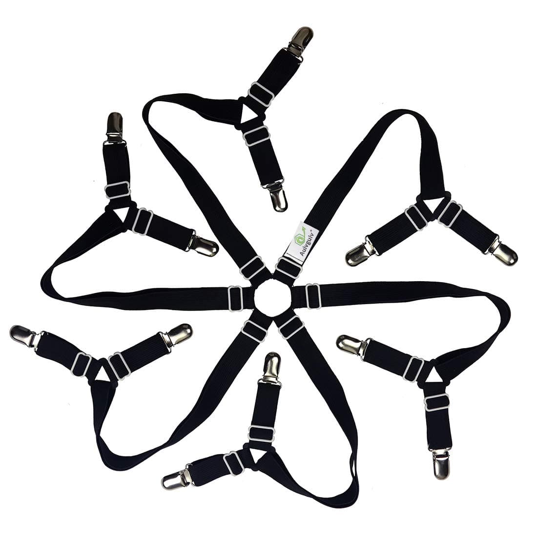 6 Sides Sheet Straps Black